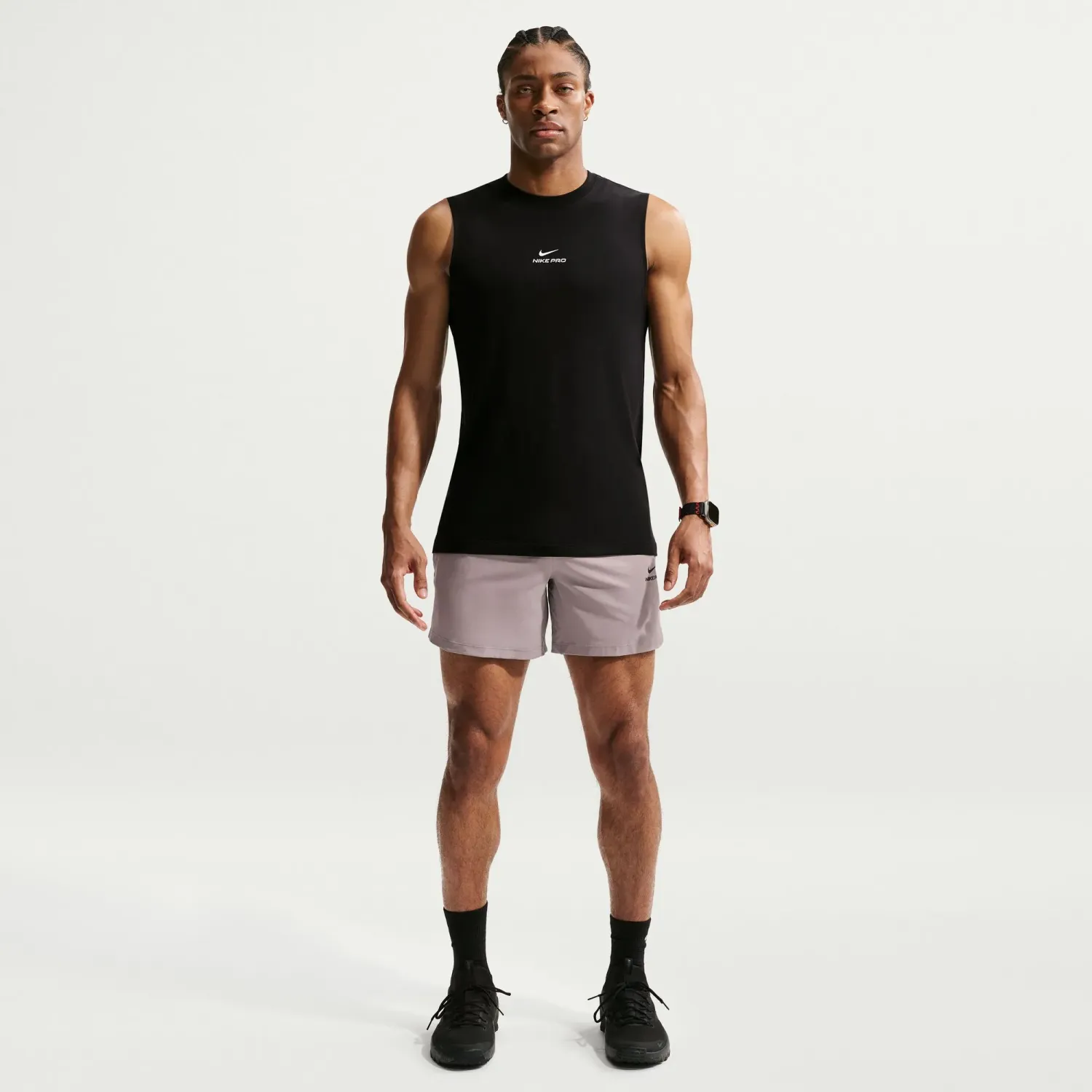 Nike Polo Nike Training Hombre M Nk Df Tee Std Sl Nike Pro color negro | Platanitos