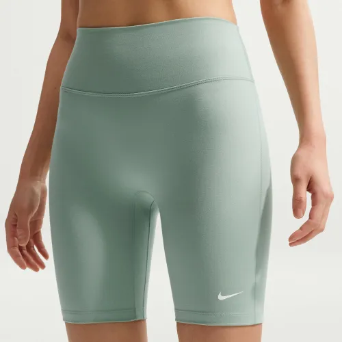 Short Nike Training Mujer W High-Waisted 8in color verde | Platanitos