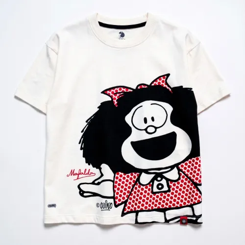 Mujer Mafalda Blanco Polo Manga Corta Mujer Mafalda Mfd-032