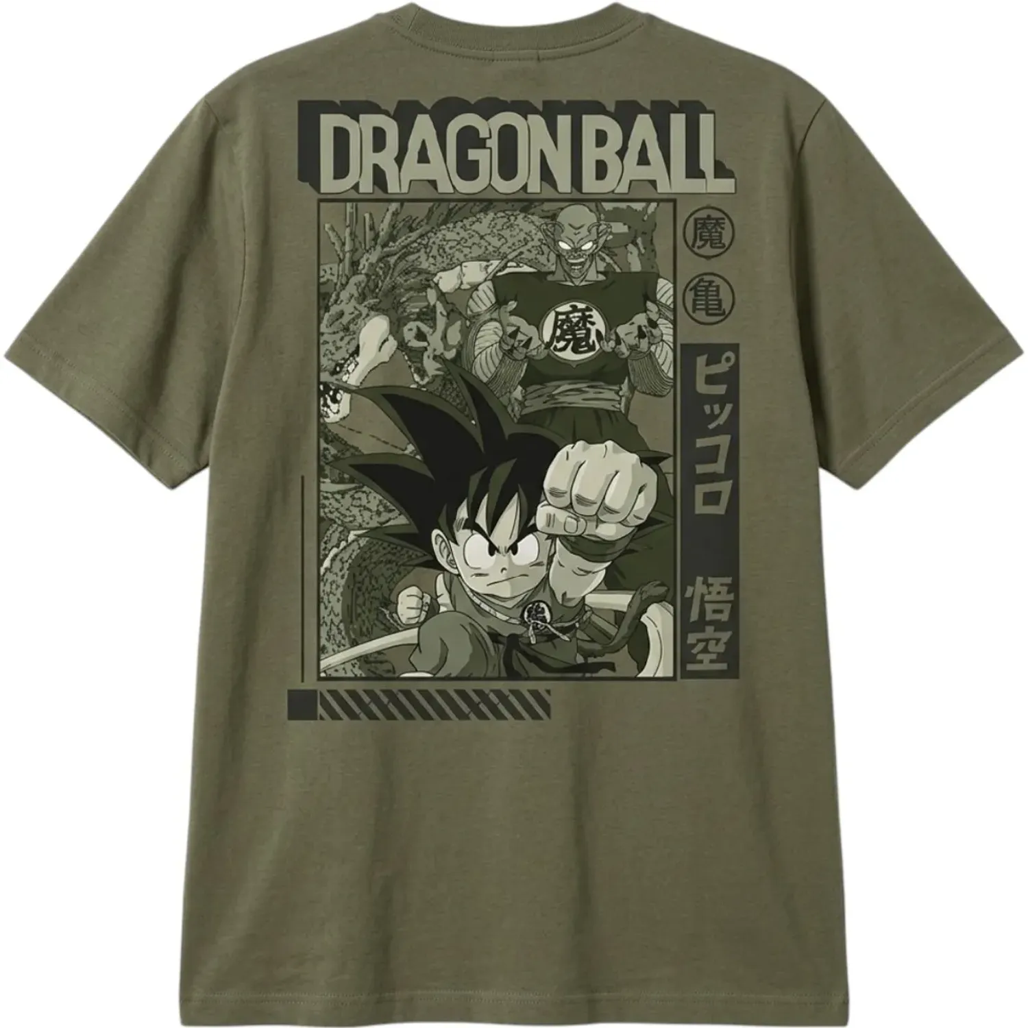Polo Dragon Ball Manga Corta Hombre Dragon Ball Dbc-007 color verde | Platanitos