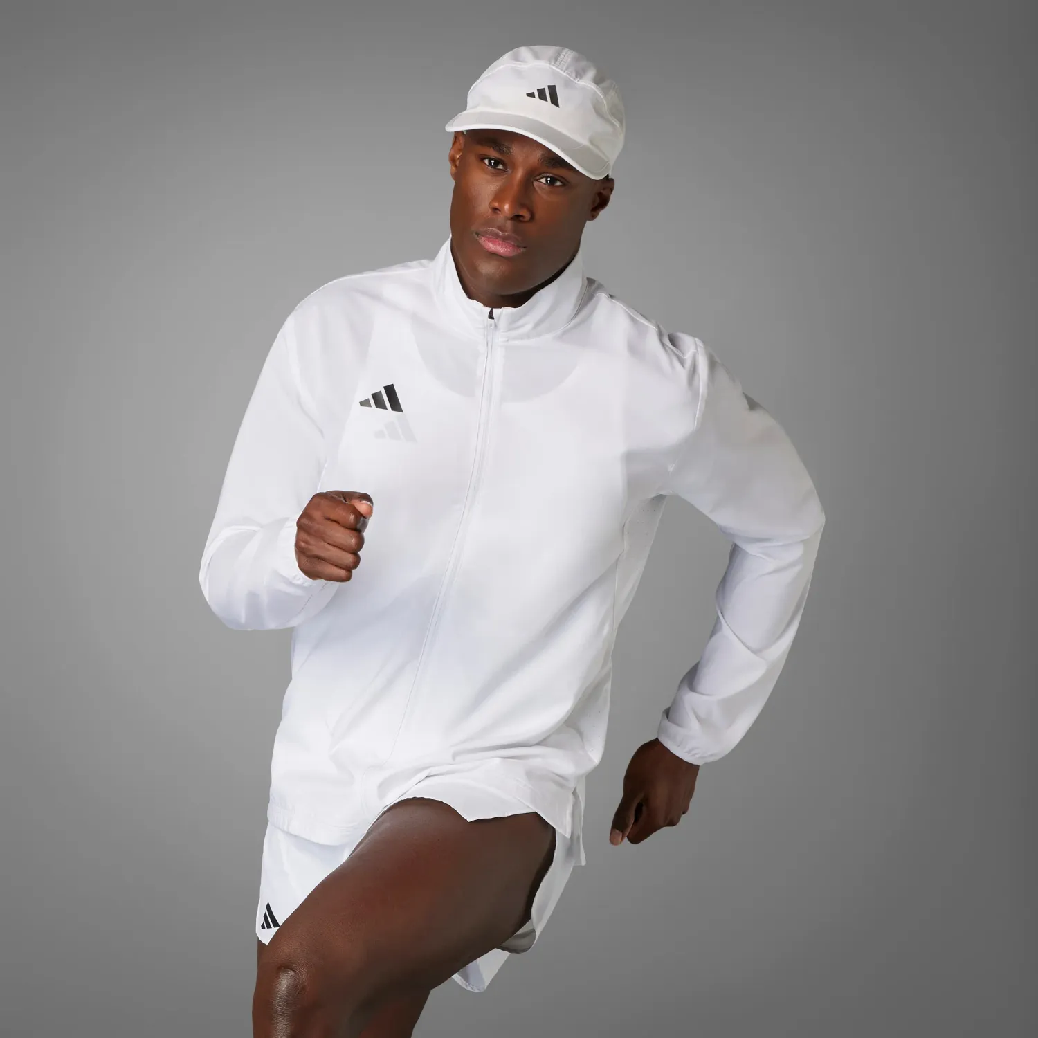 adidas Casaca Adidas Running Hombre Adizero E Jckt color blanco | Platanitos