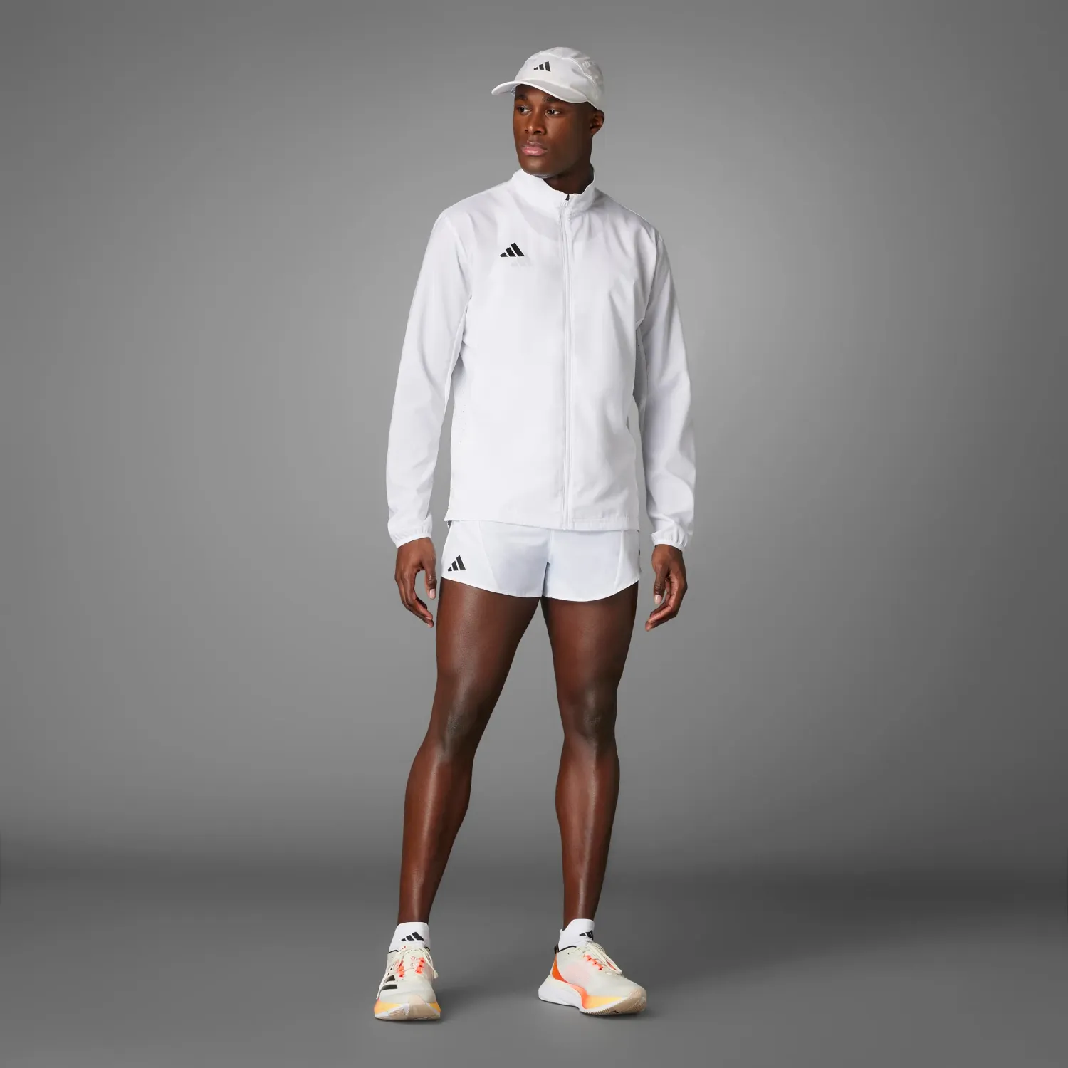 adidas Casaca Adidas Running Hombre Adizero E Jckt color blanco | Platanitos