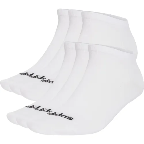 Medias Adidas Deportivo Unisex T Lin Low 6p color blanco | Platanitos
