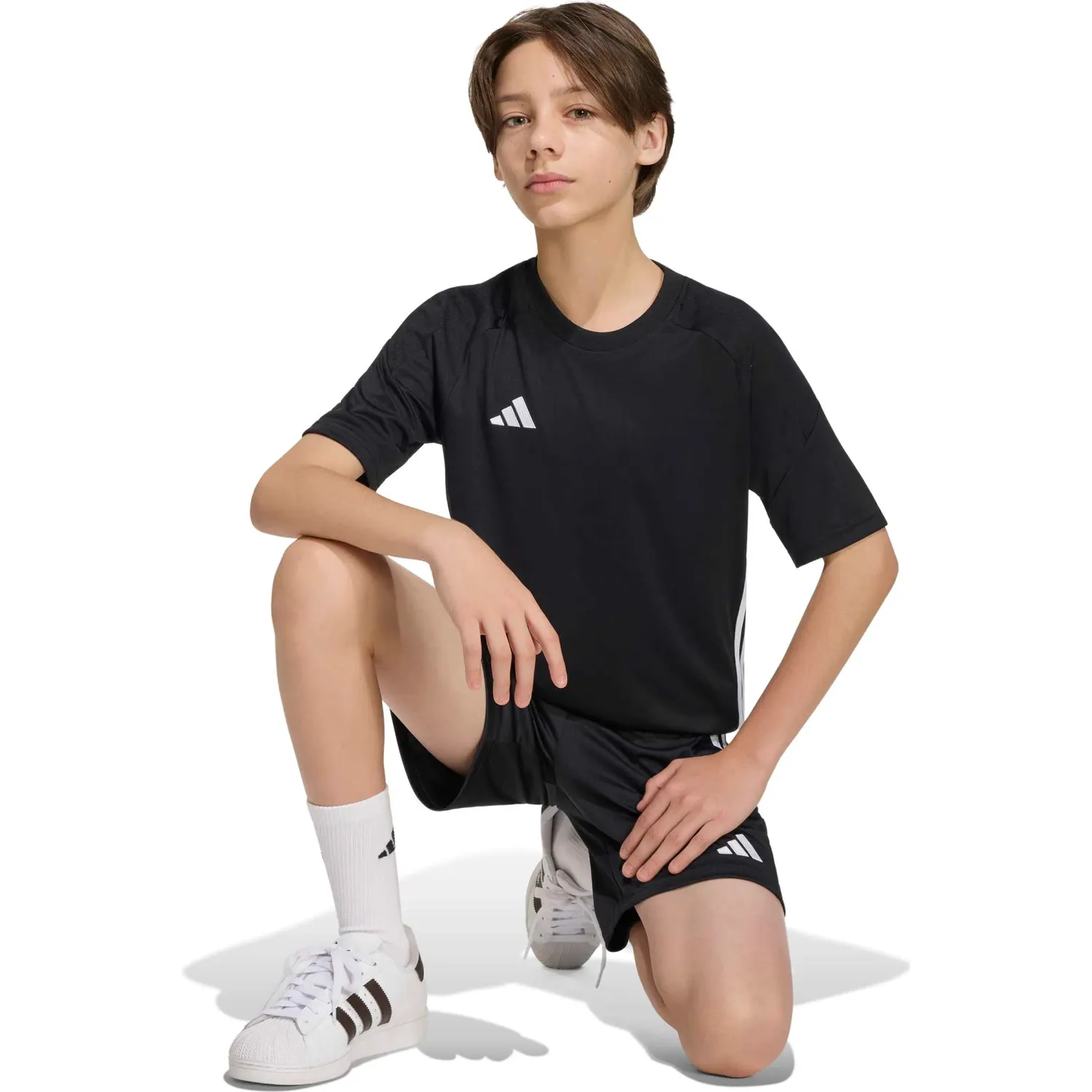 adidas Polo Adidas De Futbol Niños Tiro Es Jsy Y color negro | Platanitos