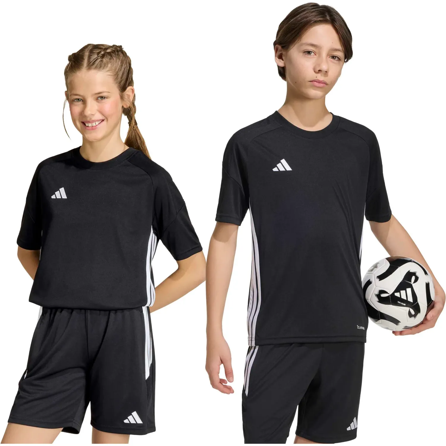 adidas Polo Adidas De Futbol Niños Tiro Es Jsy Y color negro | Platanitos