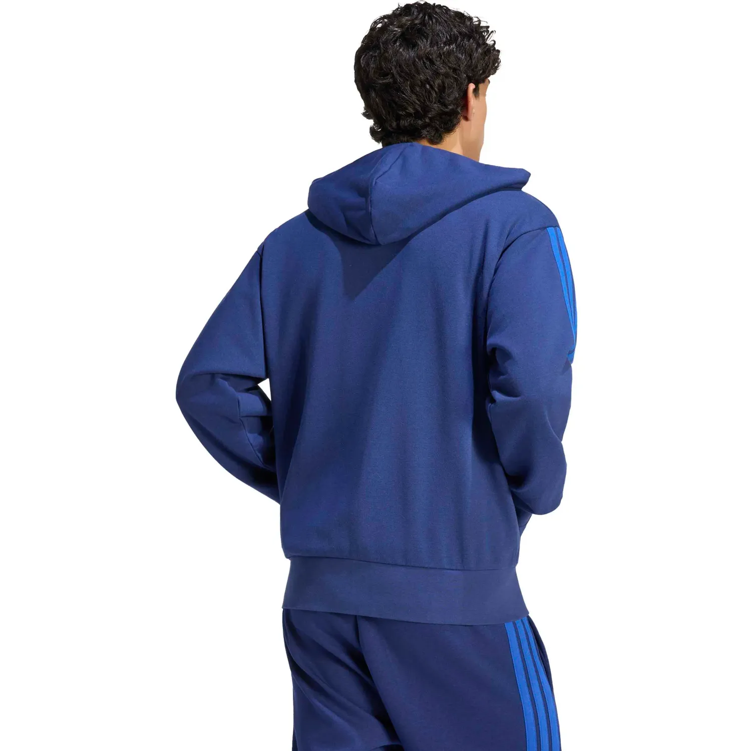 Polera Adidas Deportivo Hombre M 3s Ft Fz Hd color azul | Platanitos