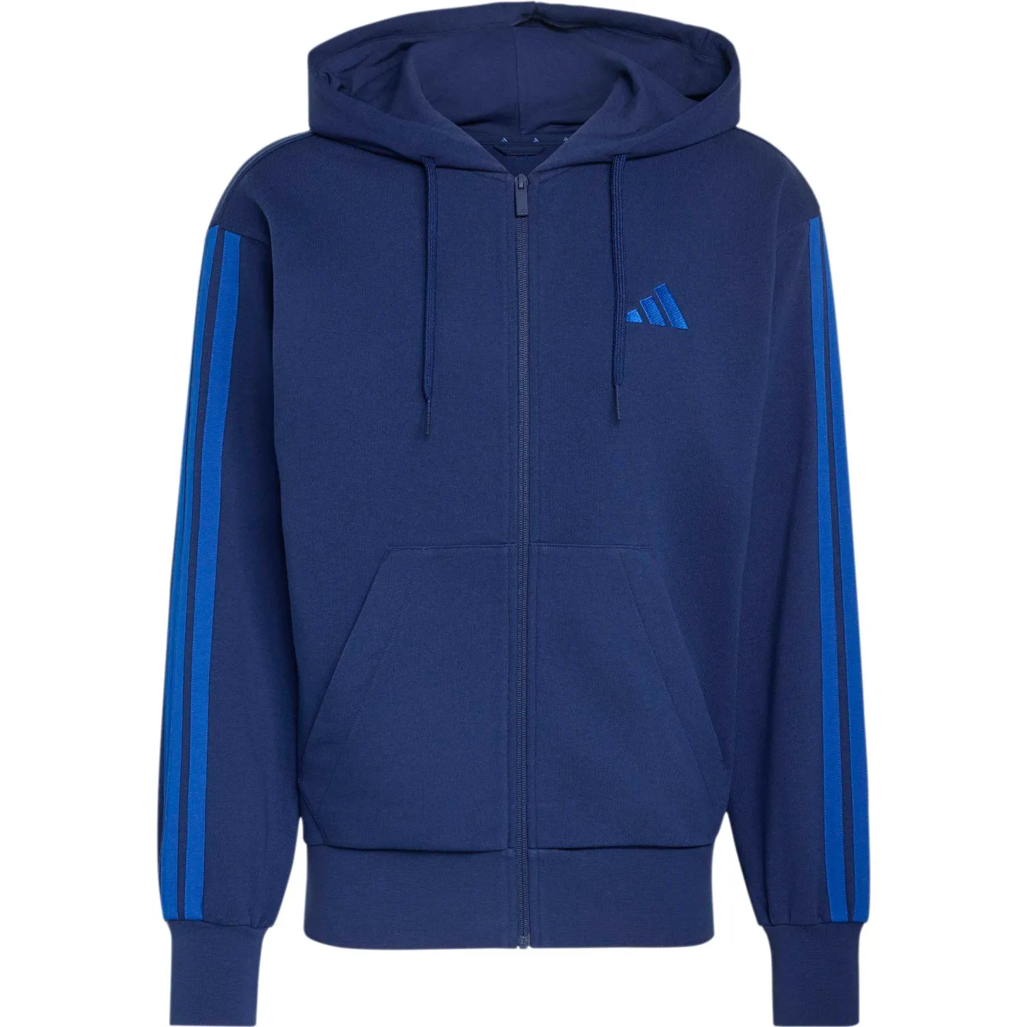 Polera Adidas Deportivo Hombre M 3s Ft Fz Hd color azul | Platanitos