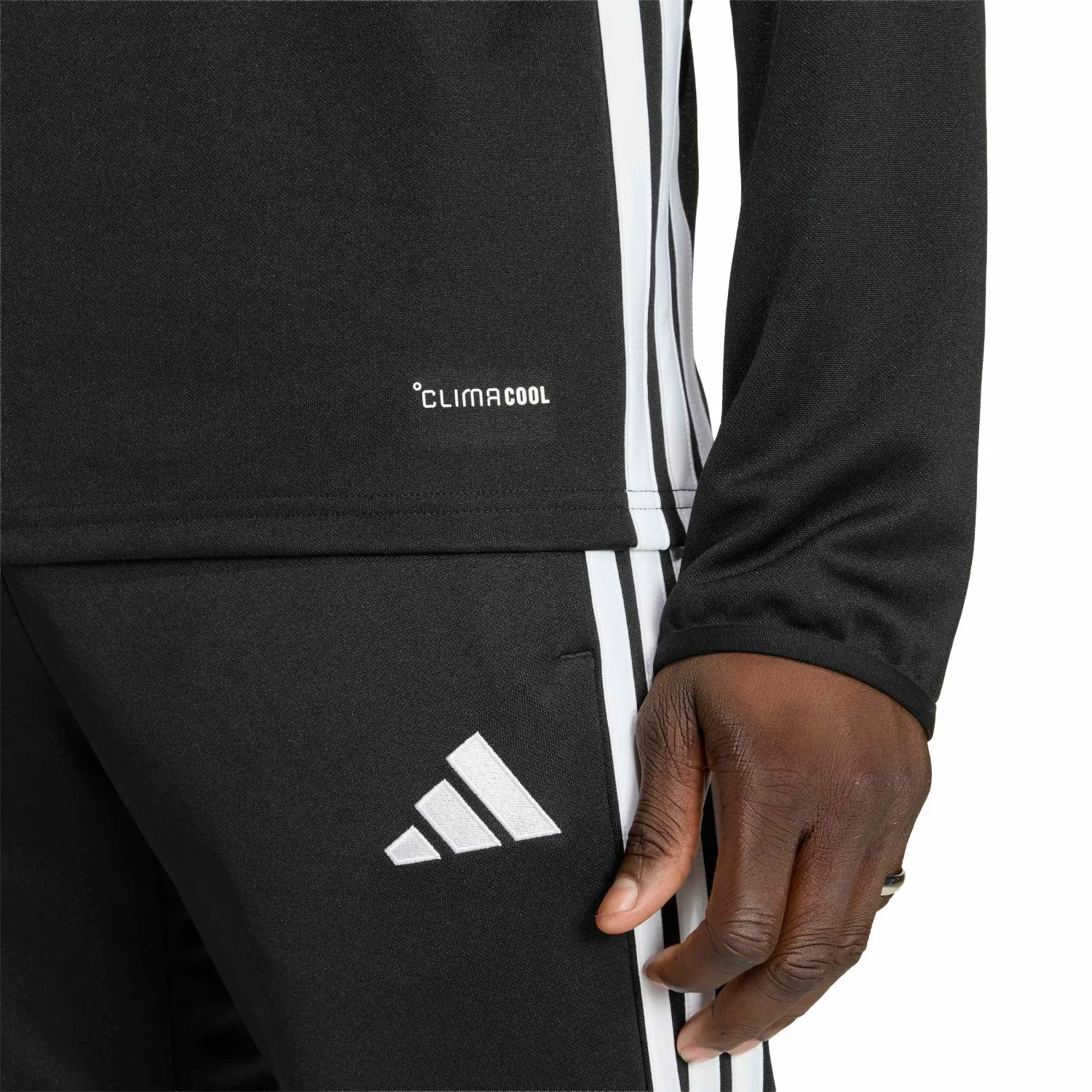 Casaca Adidas De Futbol Hombre Tiro Es Top color negro | Platanitos