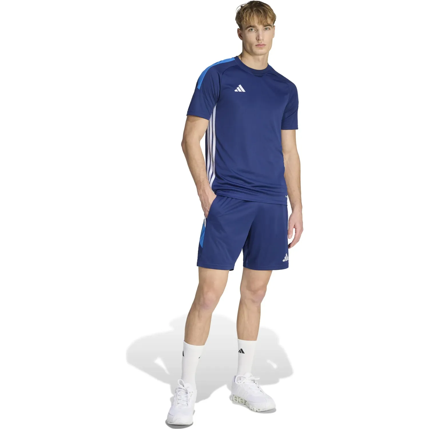 adidas Short Adidas De Futbol Hombre Tiro Es Sho color azul | Platanitos