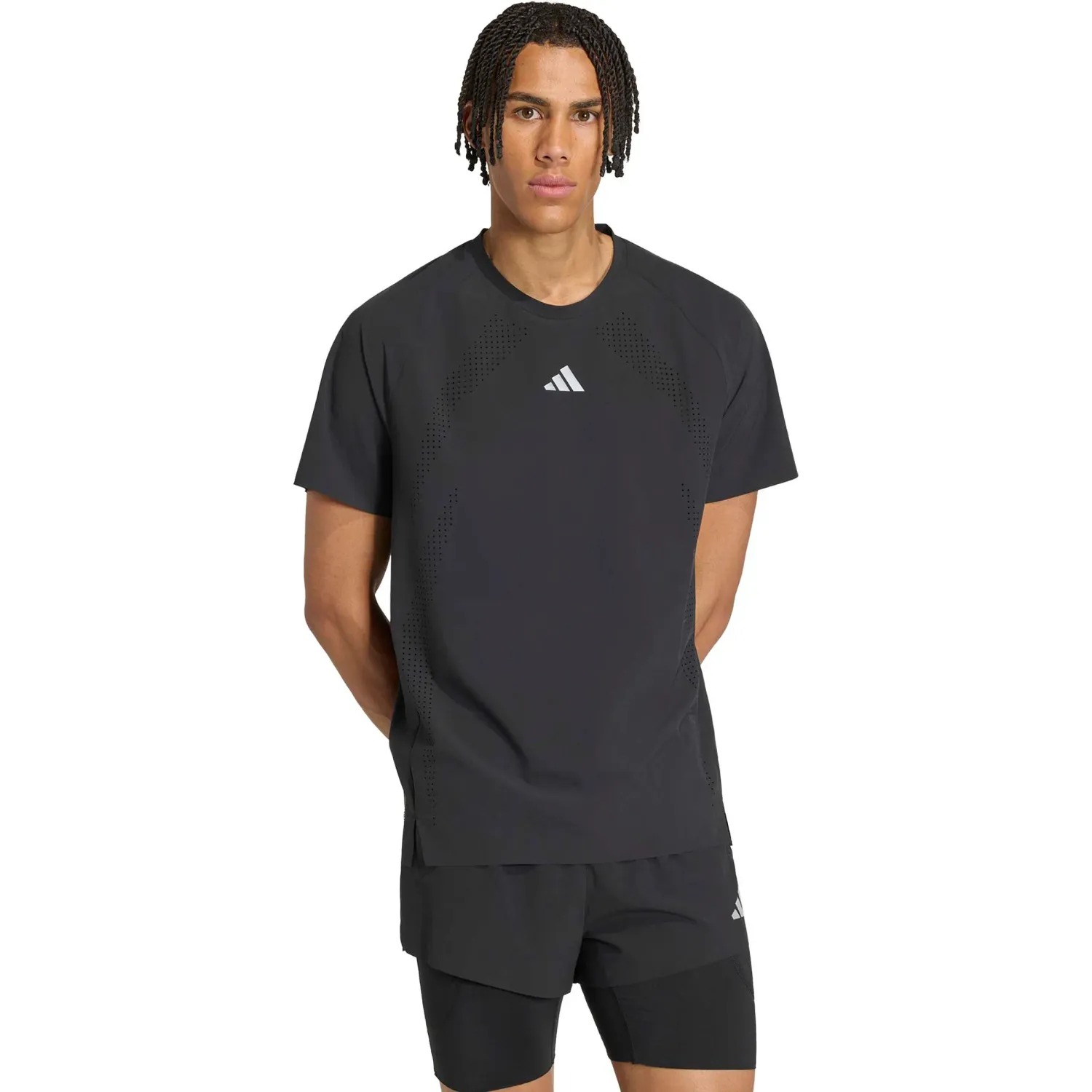 adidas Polo Adidas Running Hombre Adi365 Hybo T M color negro | Platanitos