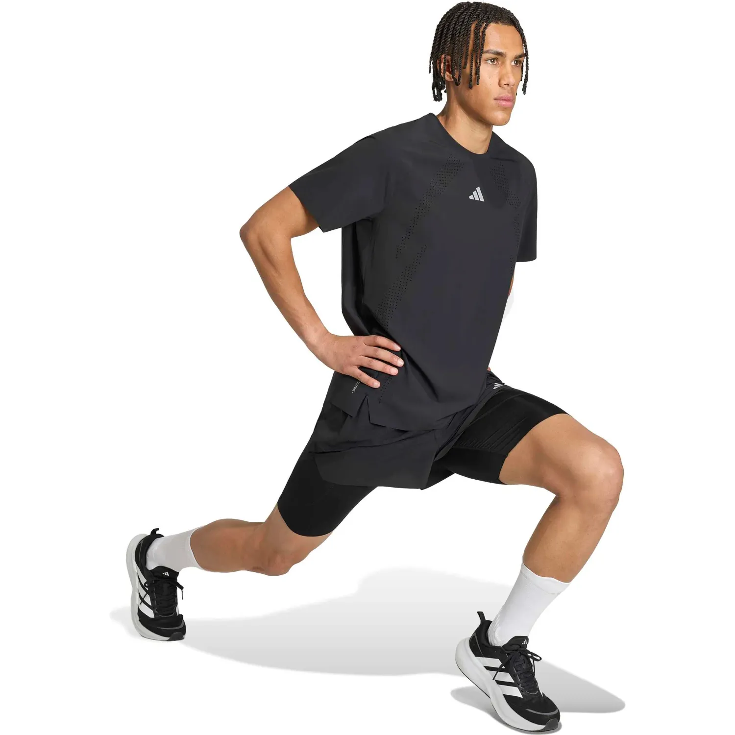 adidas Polo Adidas Running Hombre Adi365 Hybo T M color negro | Platanitos