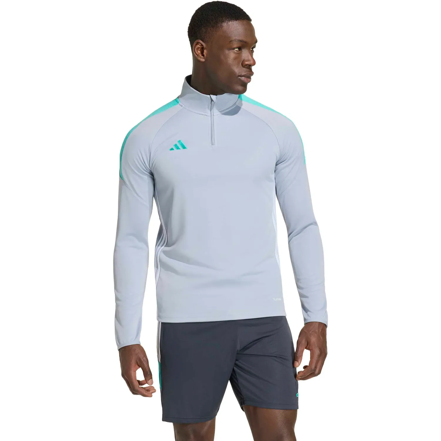 Casaca Adidas De Futbol Hombre Tiro Es Top color silver | Platanitos