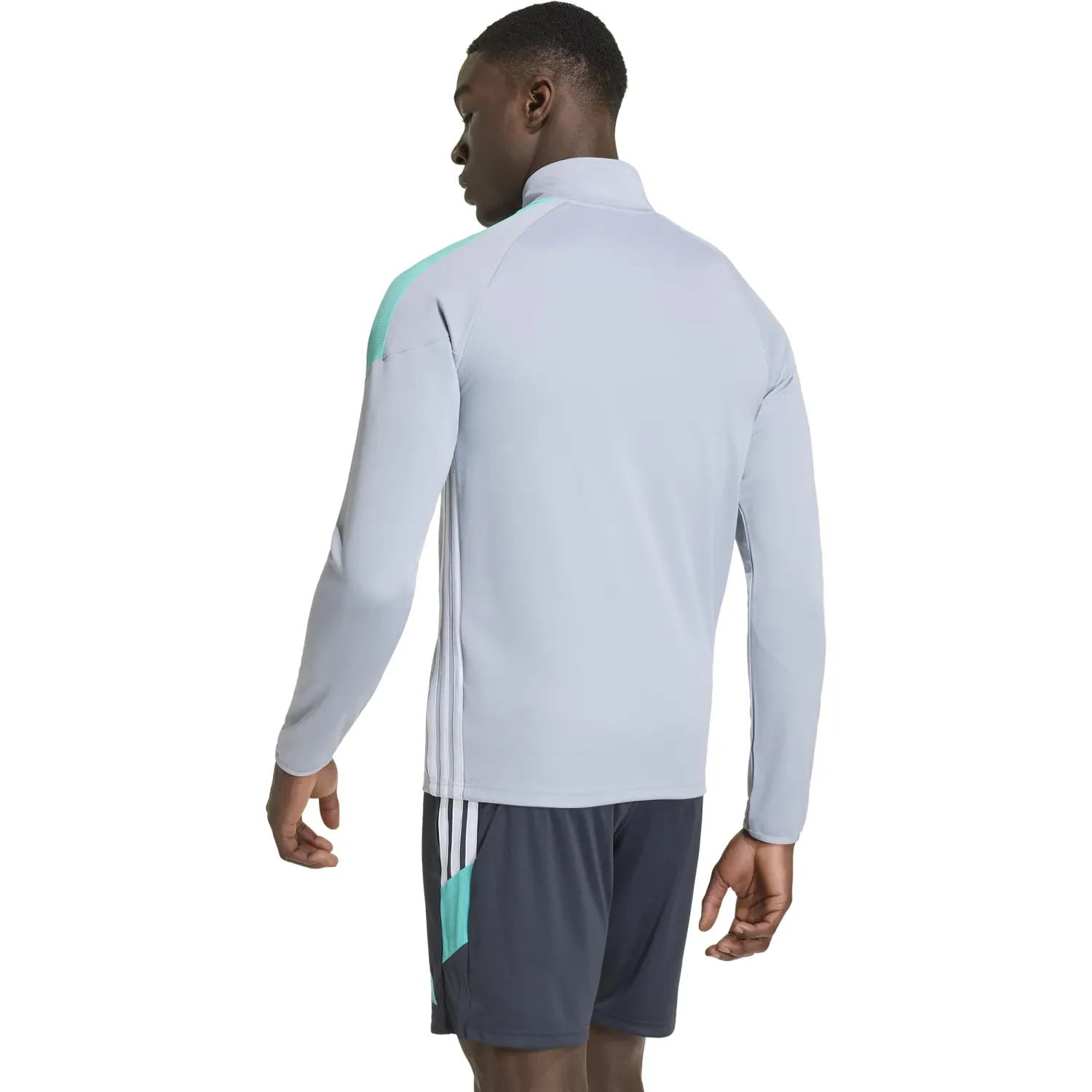Casaca Adidas De Futbol Hombre Tiro Es Top color silver | Platanitos