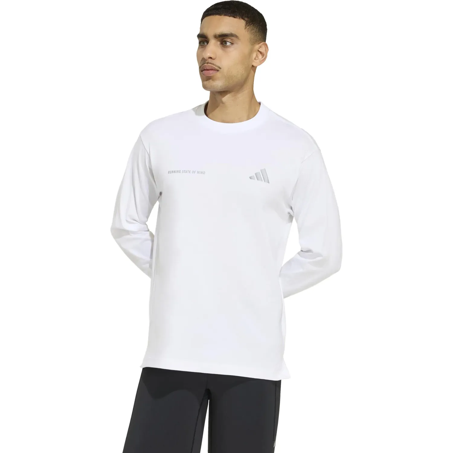 adidas Polera Adidas Running Unisex Rcc Ls Uf color blanco | Platanitos