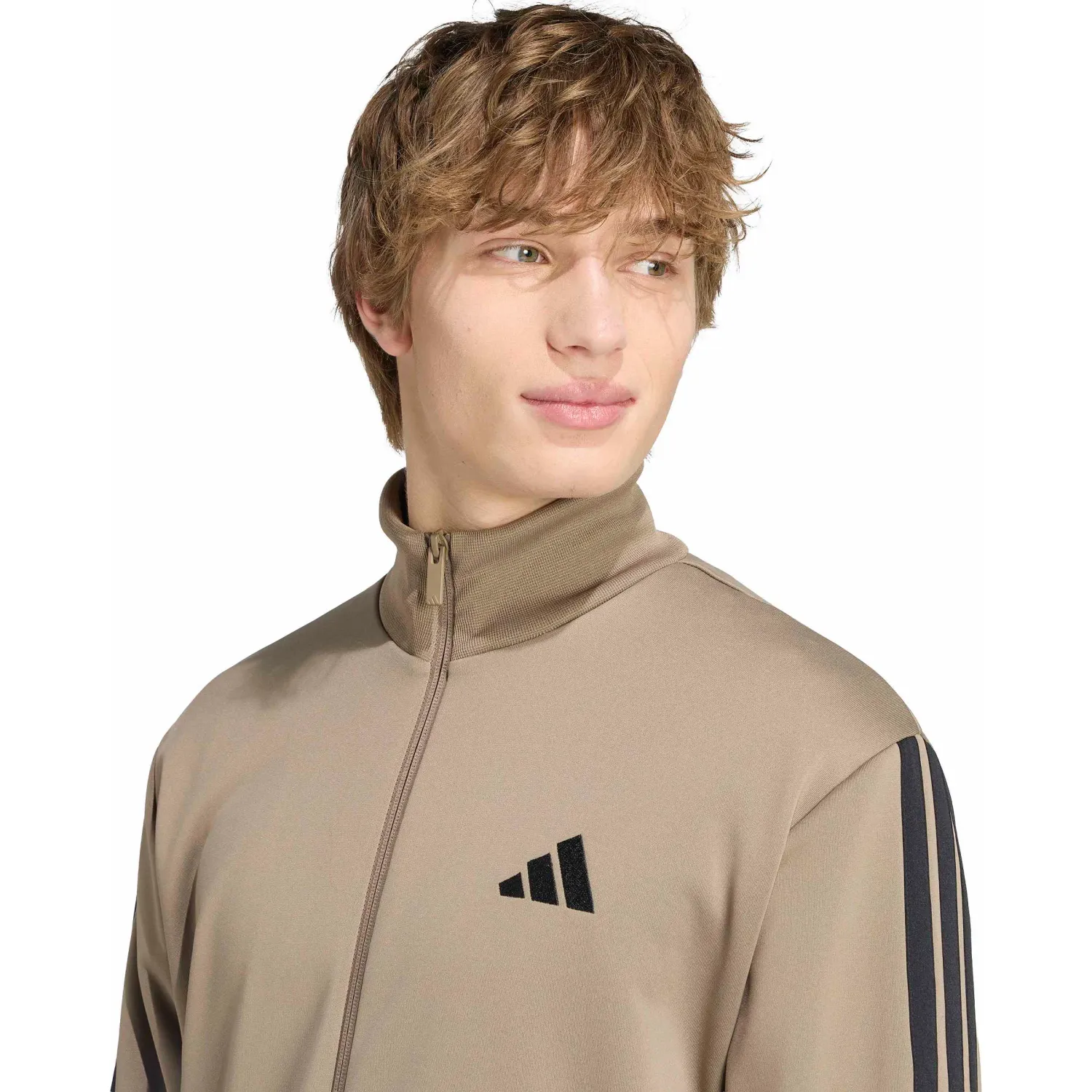 Conjunto Adidas Buzo Deportivo Hombre M 3s Ft Tt Ts color caqui | Platanitos