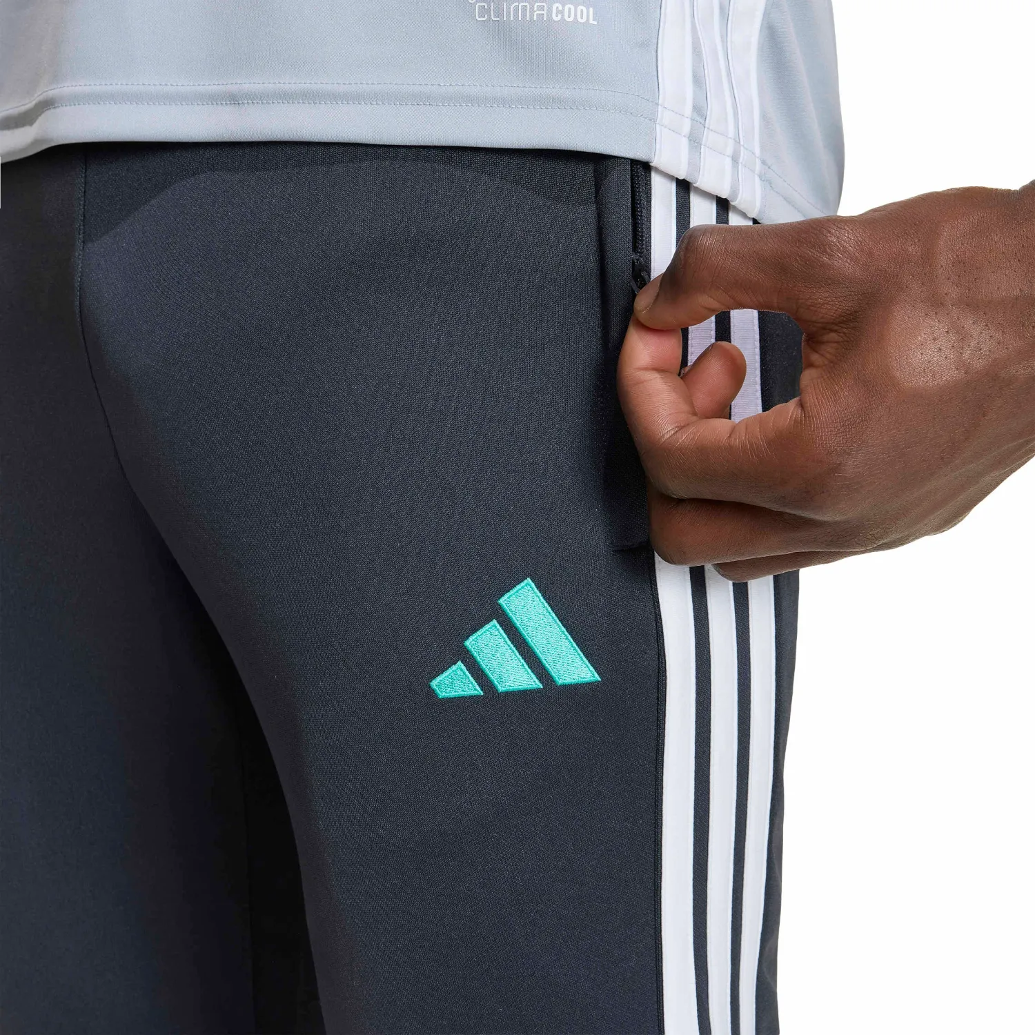 Pantalon Adidas De Futbol Hombre Tiro Es Pnt color gris | Platanitos