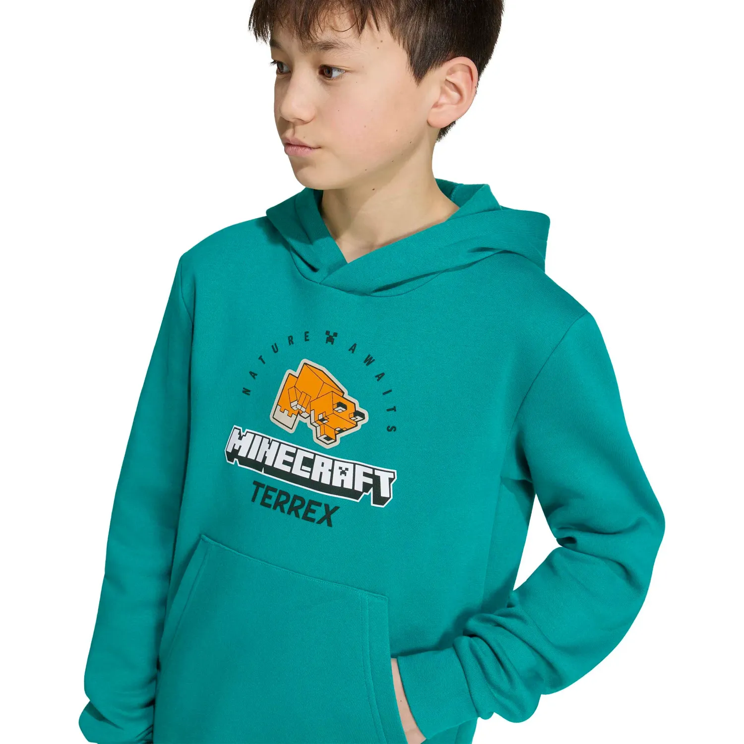 adidas Polera Adidas Outdoor Niños K Mc Mt Hoodie color verde | Platanitos