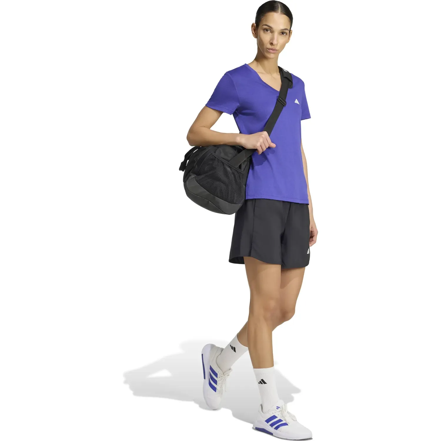 adidas Polo Adidas Training Mujer We Min V Nk Tee color purpura | Platanitos