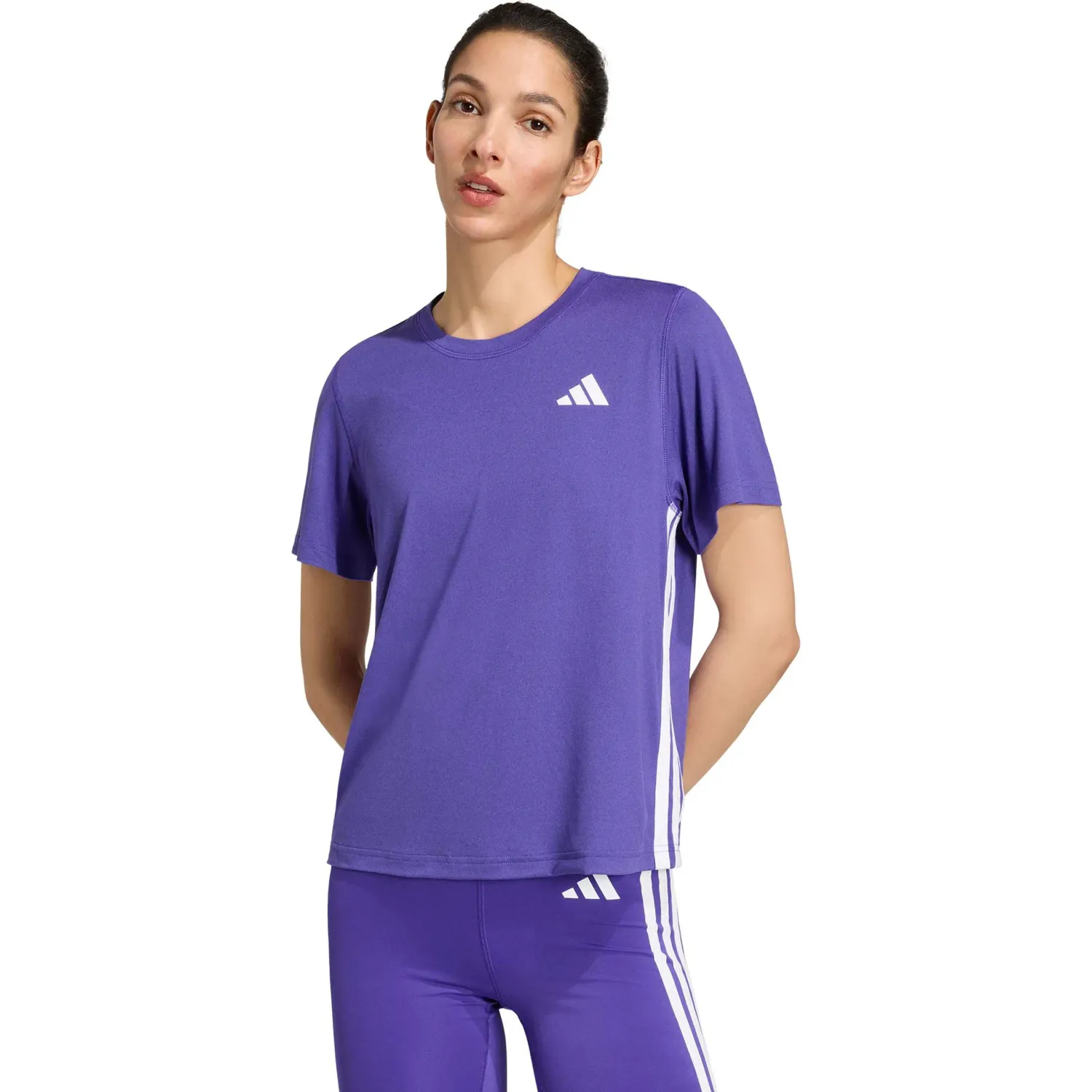 adidas Polo Adidas Training Mujer We 3s Crew Tee color purpura | Platanitos