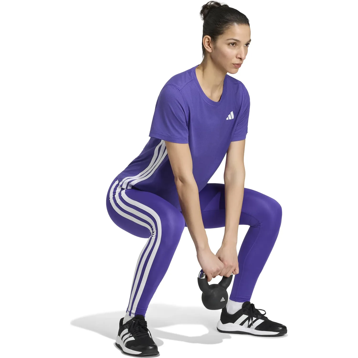 adidas Polo Adidas Training Mujer We 3s Crew Tee color purpura | Platanitos