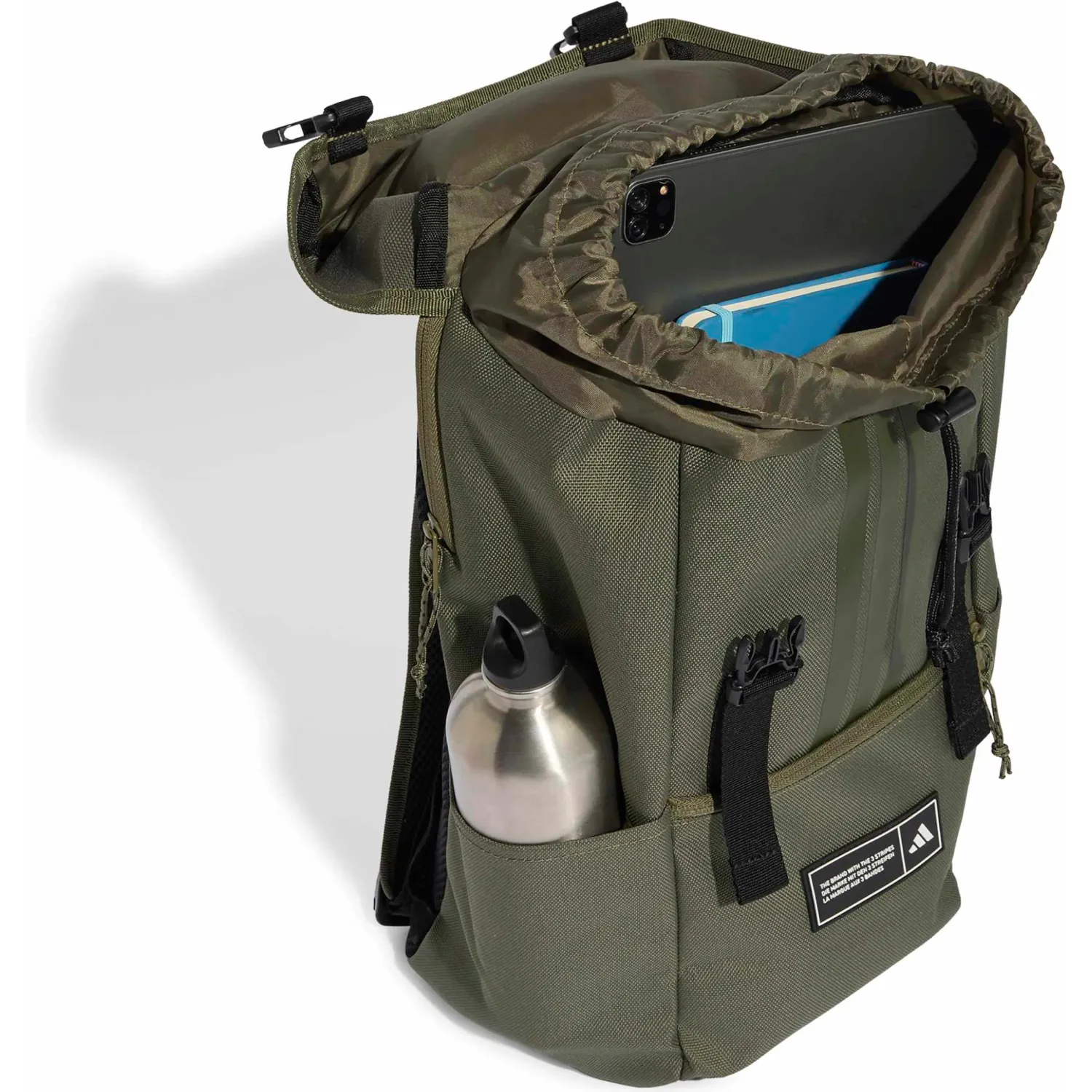 adidas Mochila Adidas Deportivo Unisex 3s Bp Flap color verde olivo | Platanitos