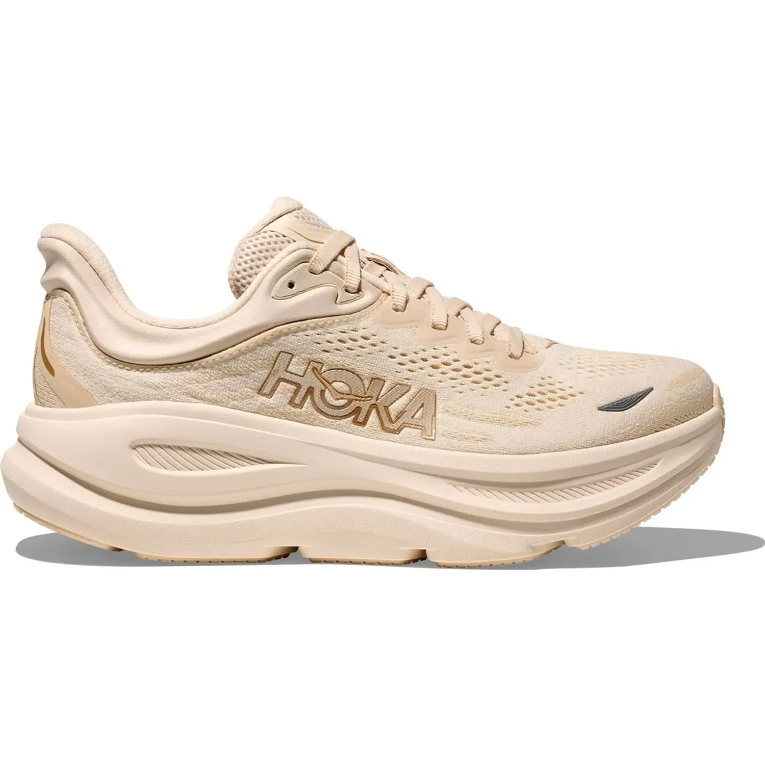 Zapatillas Hoka Running Mujer Bondi 9 color beige | Platanitos