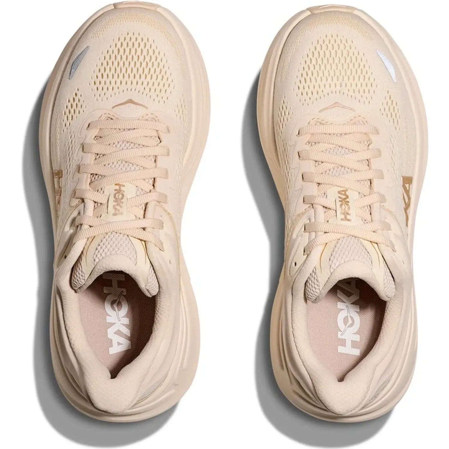 Zapatillas Hoka Running Mujer Bondi 9 color beige | Platanitos