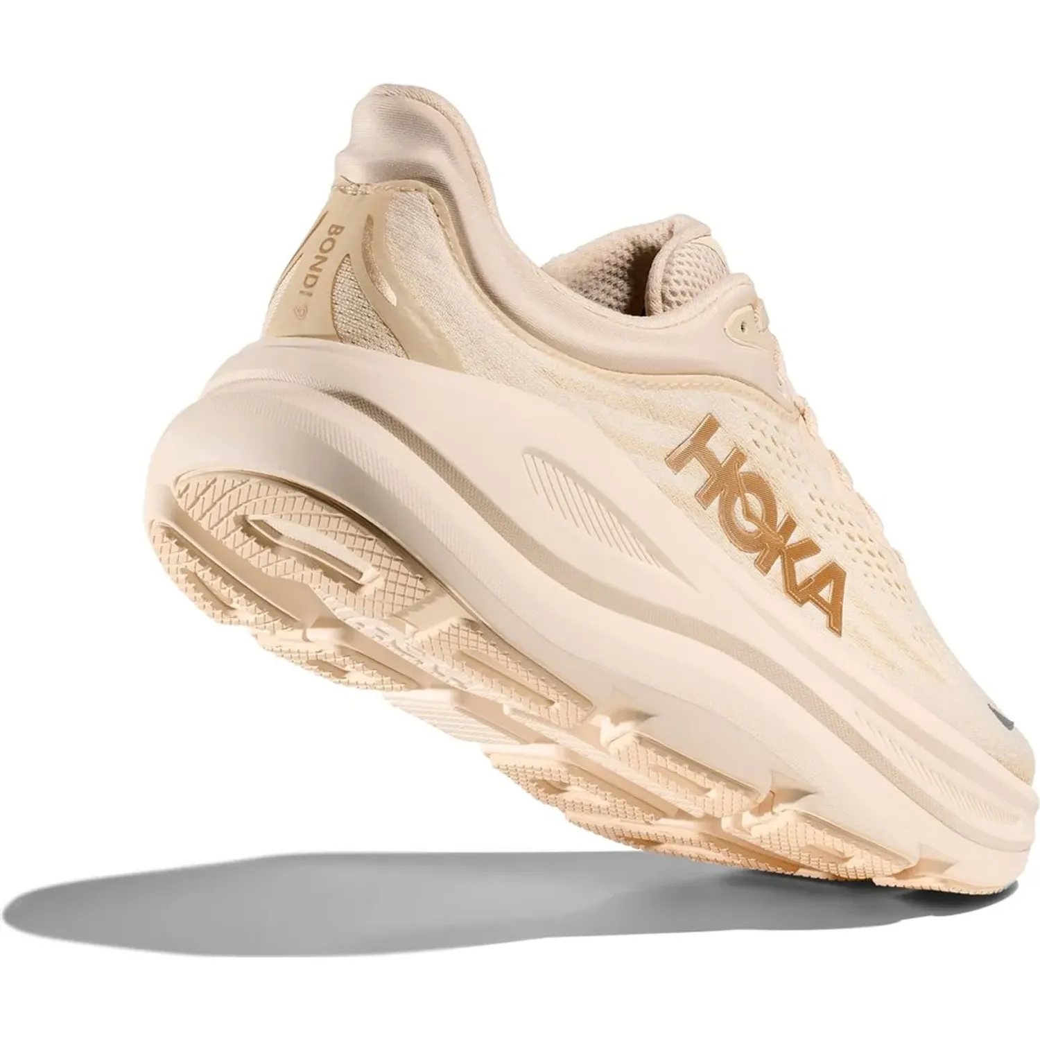 Zapatillas Hoka Running Mujer Bondi 9 color beige | Platanitos
