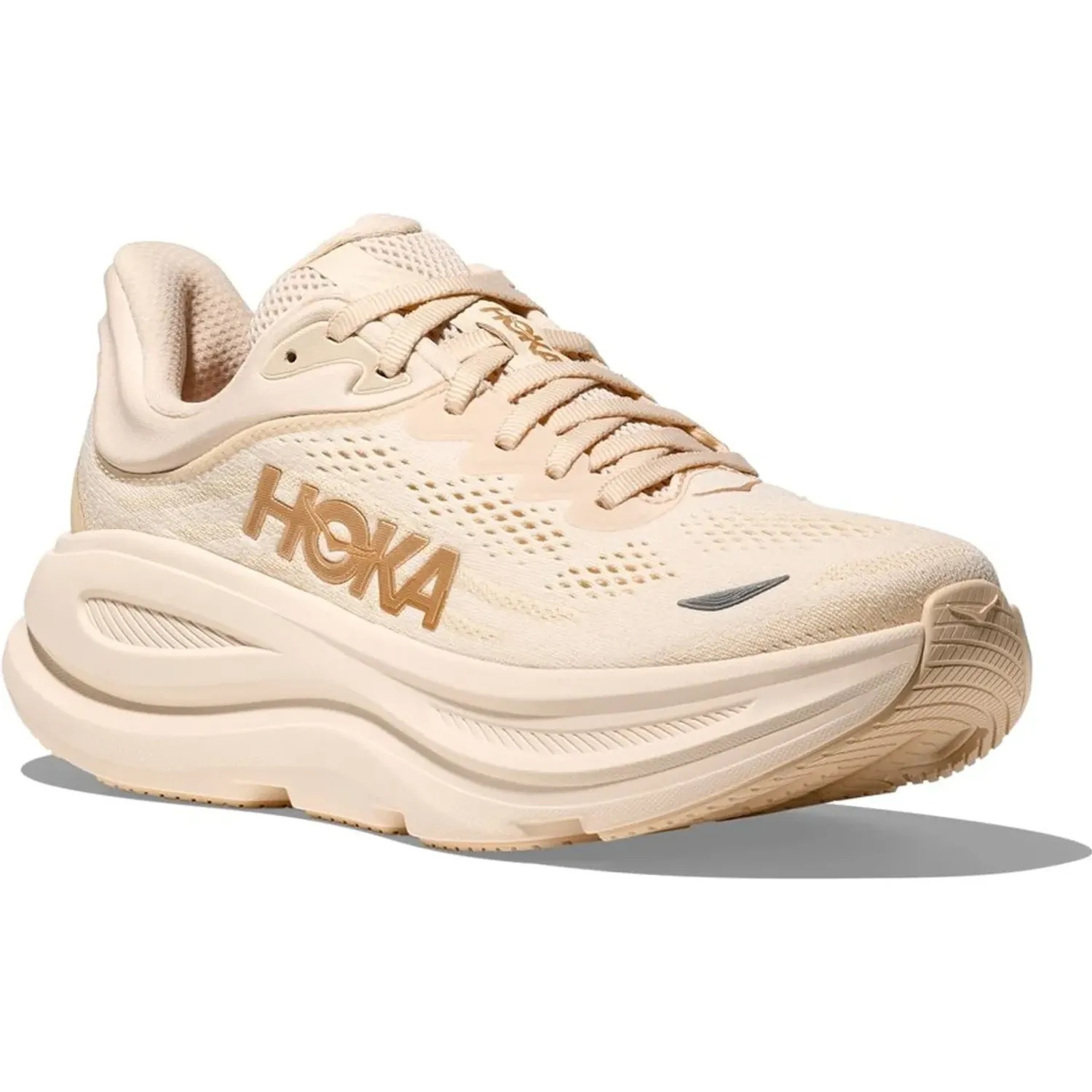Zapatillas Hoka Running Mujer Bondi 9 color beige | Platanitos
