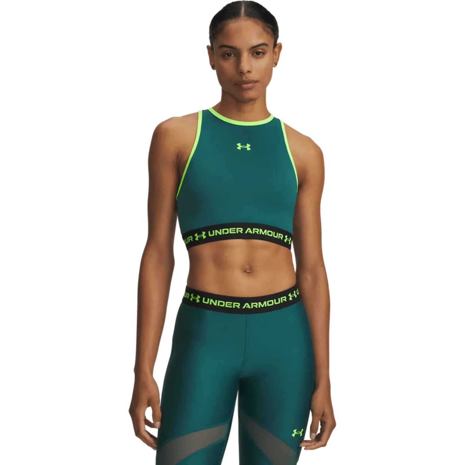 Under Armour Top Under Armour Training Mujer Heatgear Mesh Tank color verde | Platanitos
