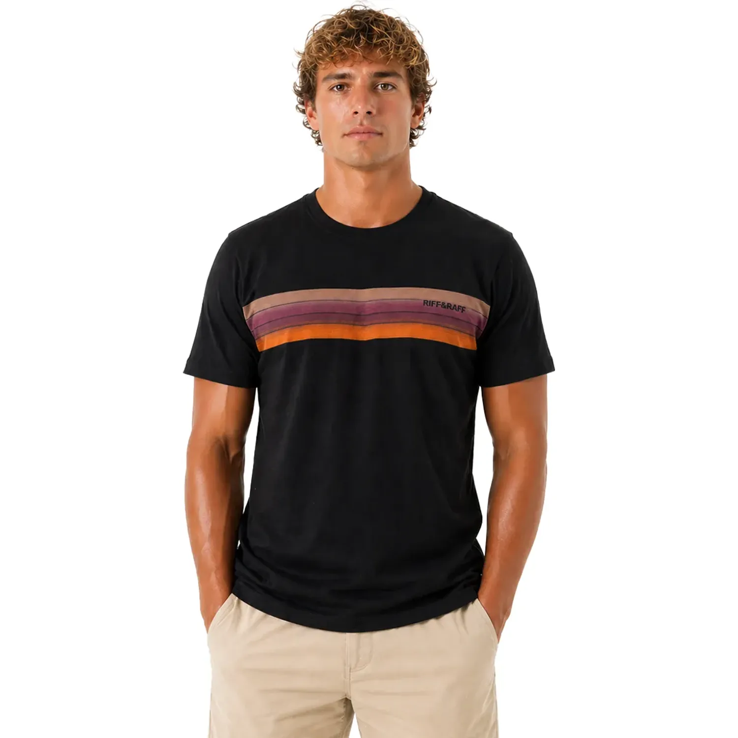 RIFF&RAFF Polo Riff&Raff Manga Corta Hombre Kams color negro | Platanitos