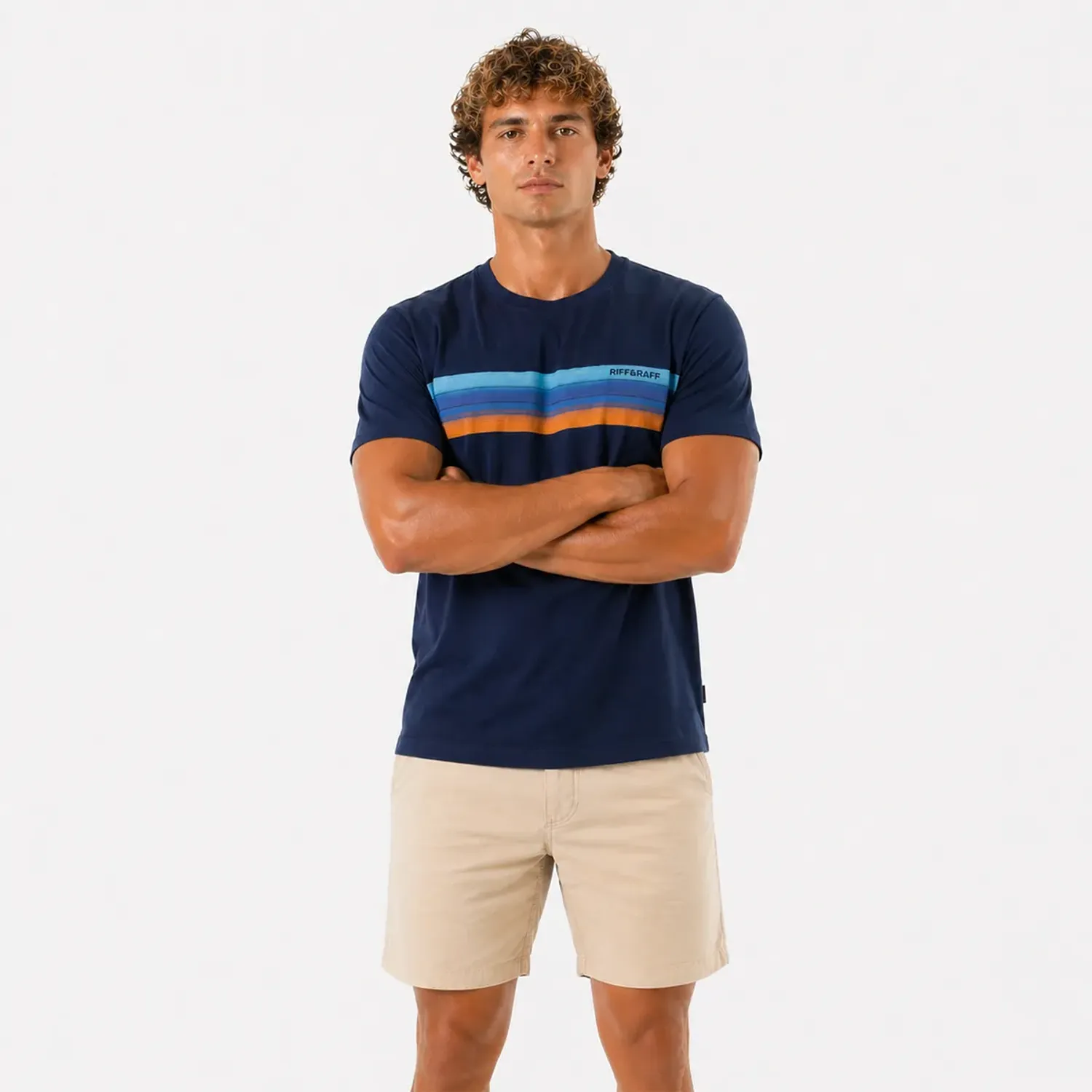RIFF&RAFF Polo Riff&Raff Manga Corta Hombre Kams color azul | Platanitos