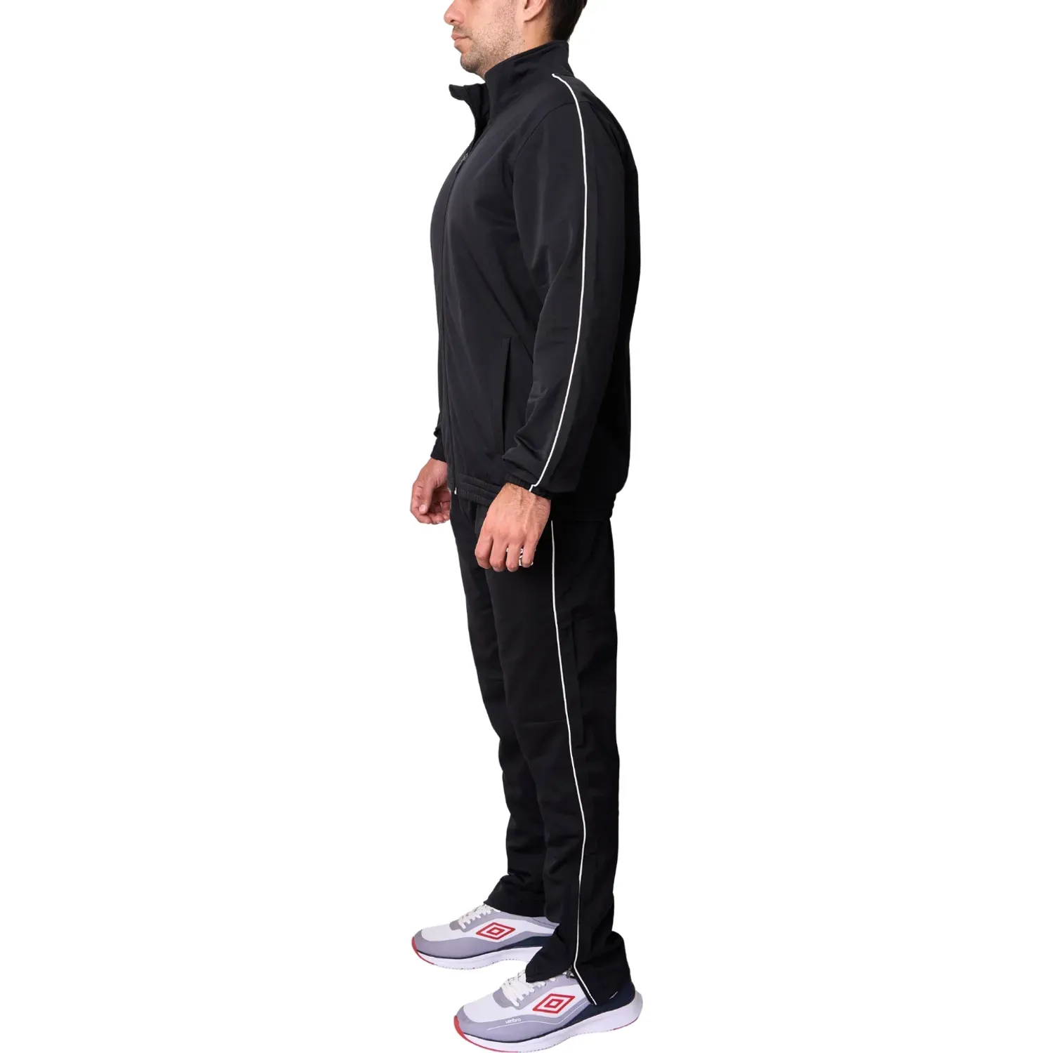 Conjunto Umbro Deportivo Hombre Knit Tracksuit color negro / blanco | Platanitos