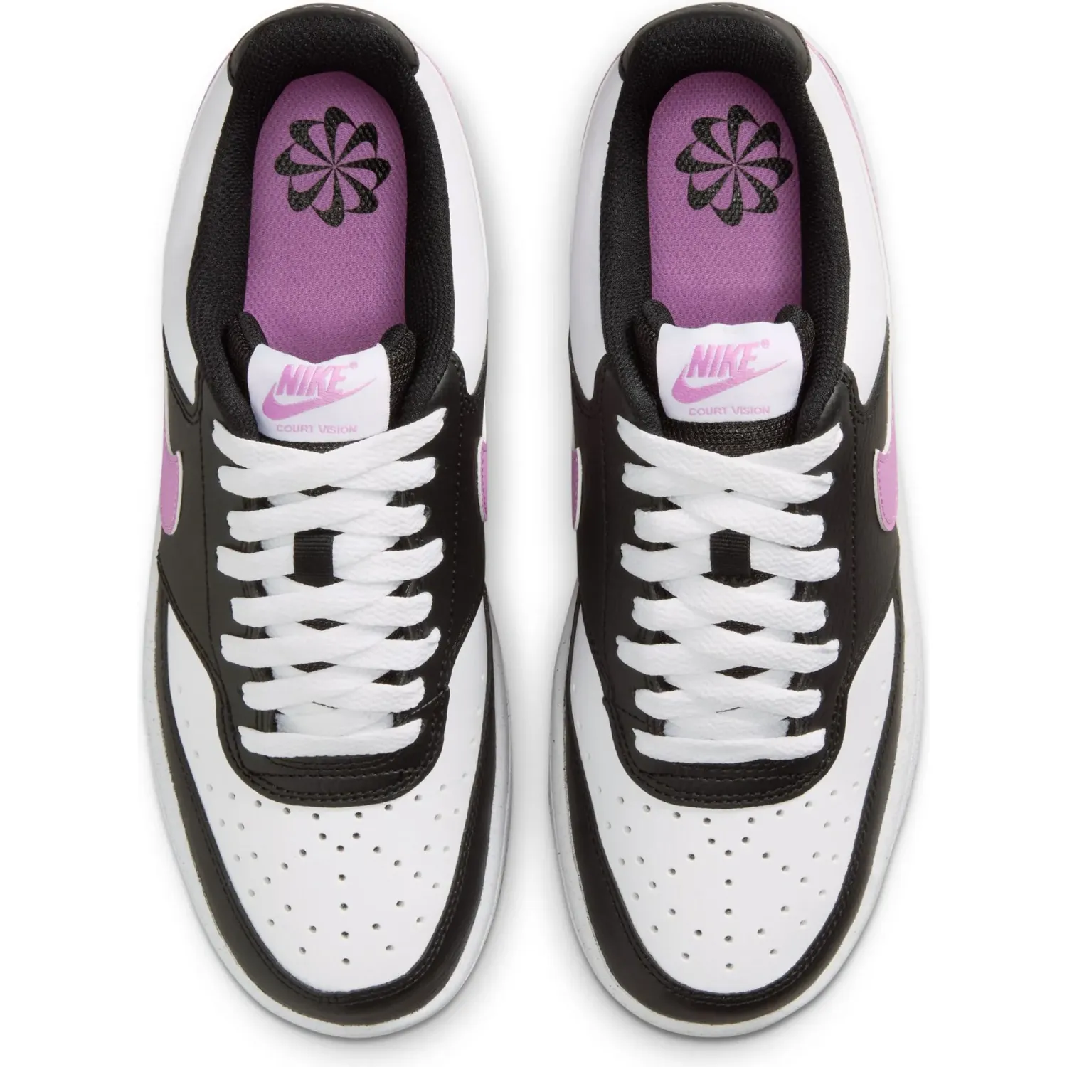 Zapatillas Nike Urbanas Mujer Court Vision Low Next Nature color blanco / negro | Platanitos