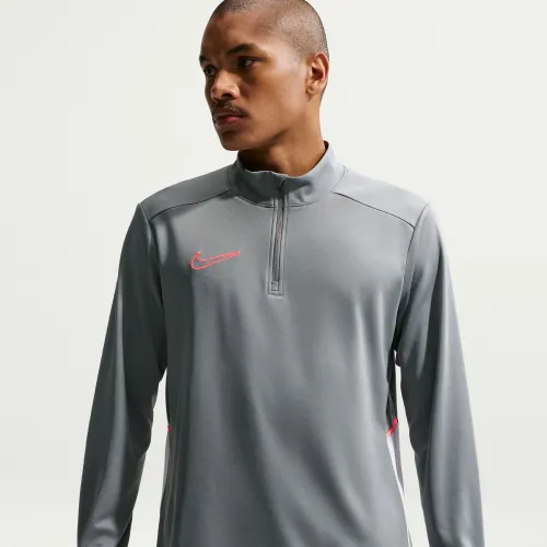 Polo Nike Manga Larga Futbol Hombre Dri-Fit Academy Drill color plateado | Platanitos