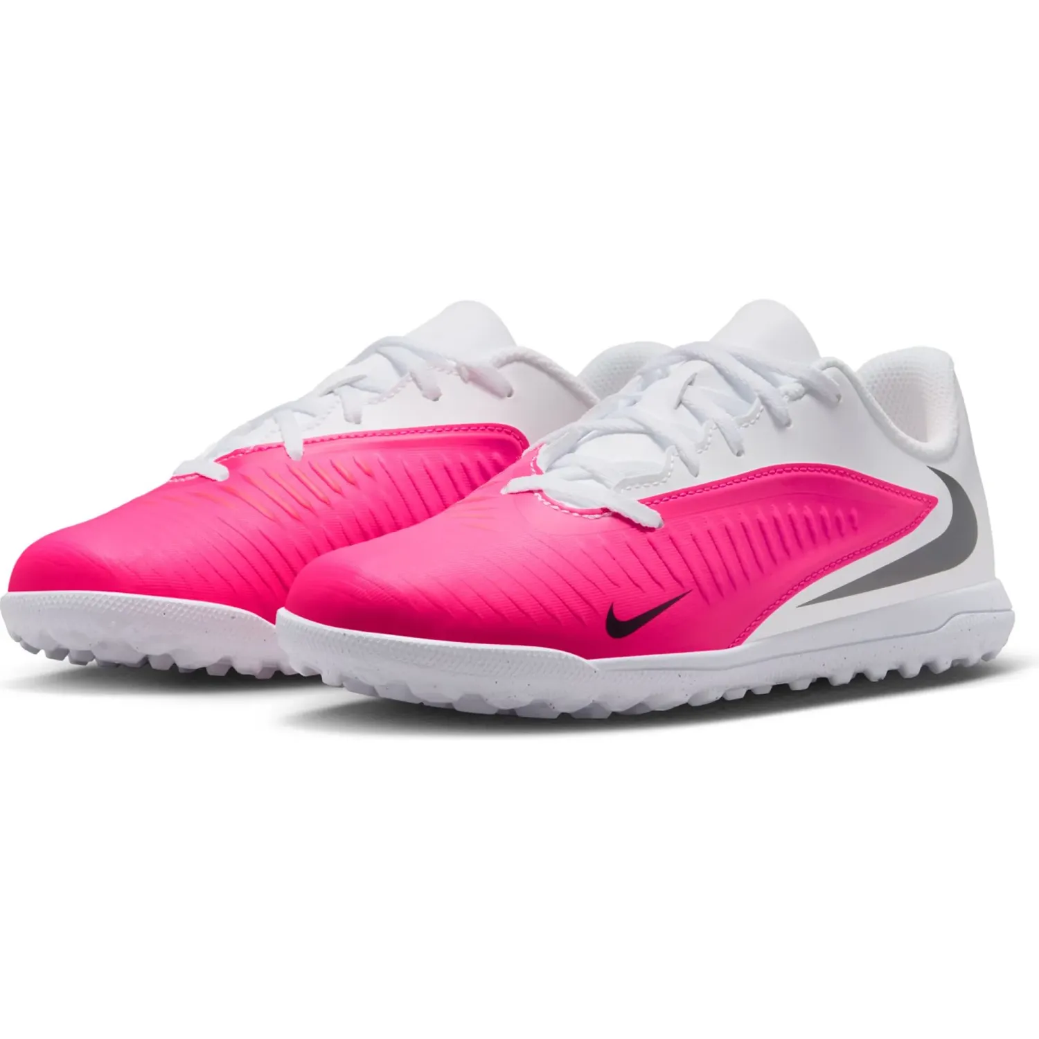 Nike Zapatillas Nike De Futbol Juvenil Phantom 6 Low Academy color blanco / fucsia | Platanitos