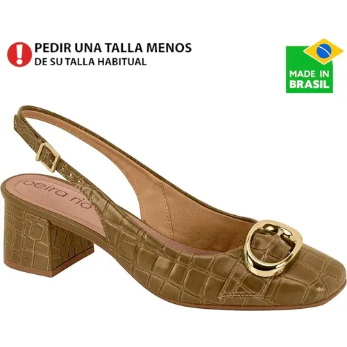 Calzado Beira Rio De Vestir Mujer 4337.105. color verde | Platanitos