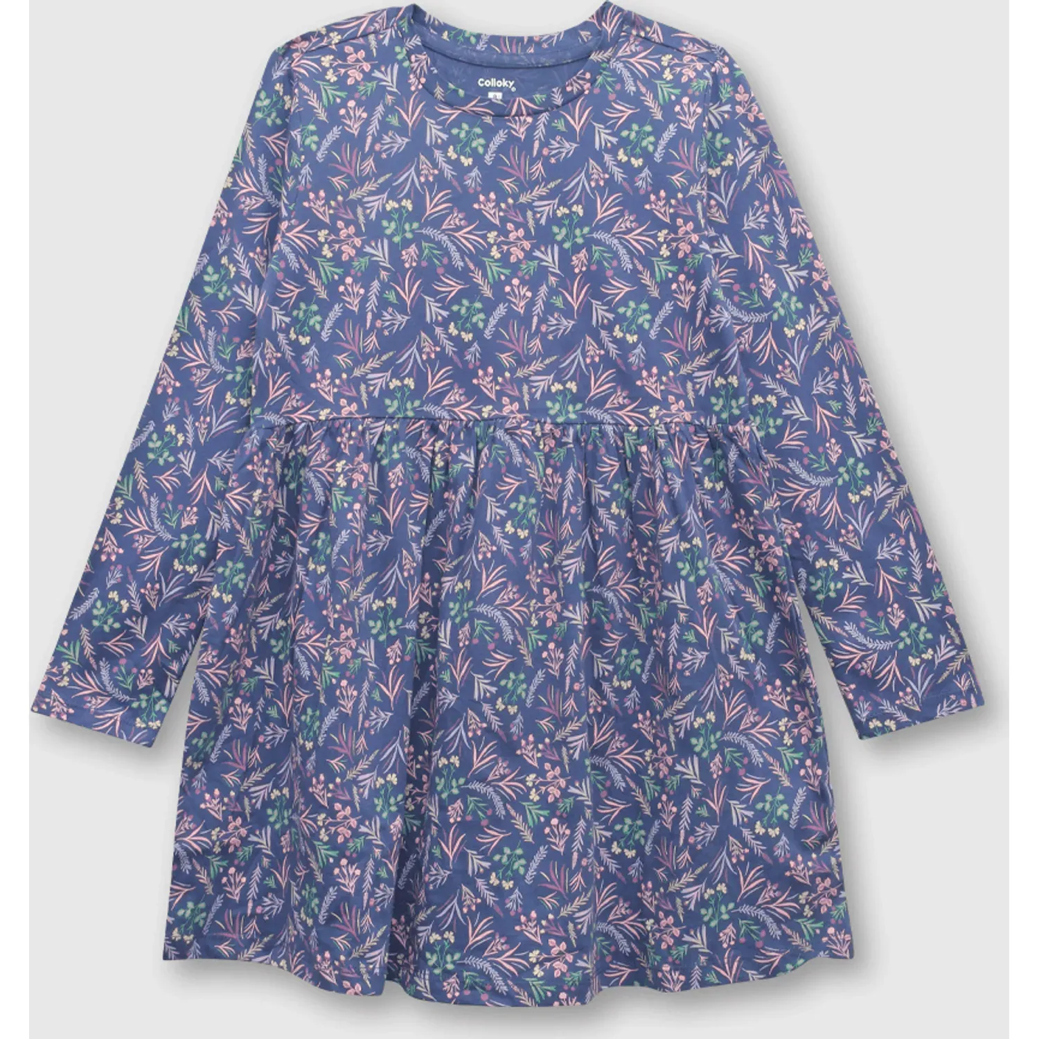 Vestido Colloky Niña Veje0250i24 color azul | Platanitos