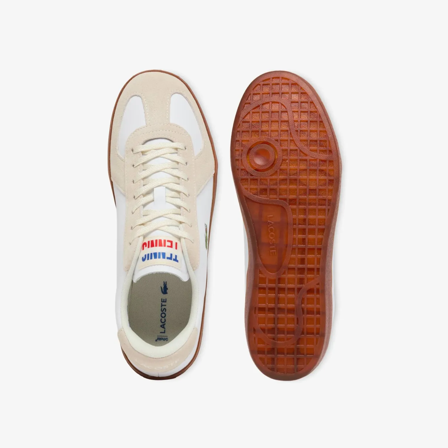LACOSTE Zapatillas Lacoste Urbanas Hombre Baseshot Pro color blanco / beige | Platanitos