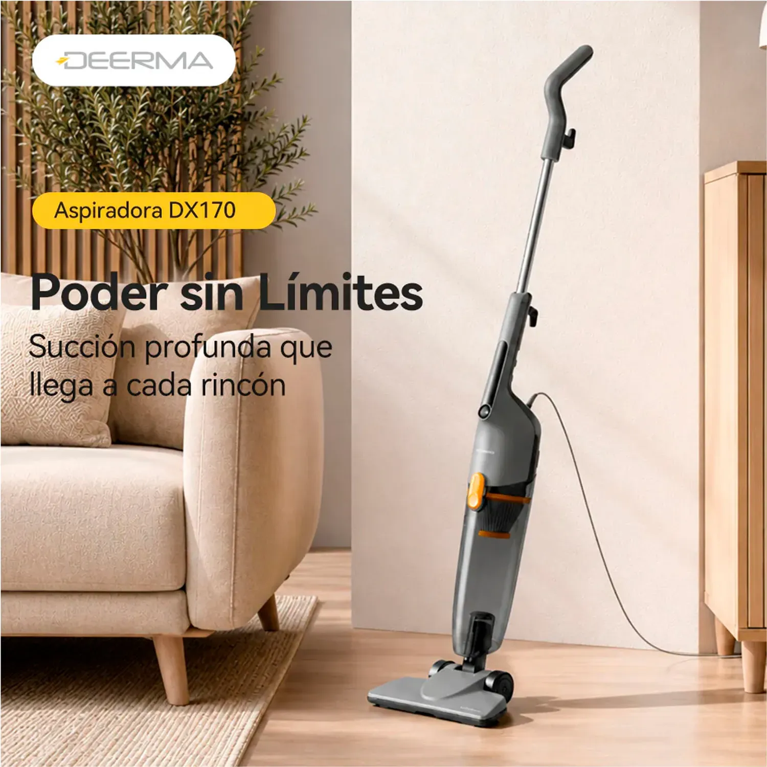 DEERMA Aspiradora Deerma 2 En 1 Multifuncional Dx170 600w color gris | Platanitos