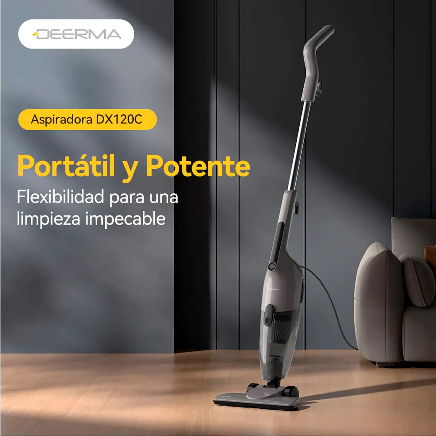 DEERMA Aspiradora Deerma 2 En 1 Multifuncional Dx120c 600w color gris | Platanitos