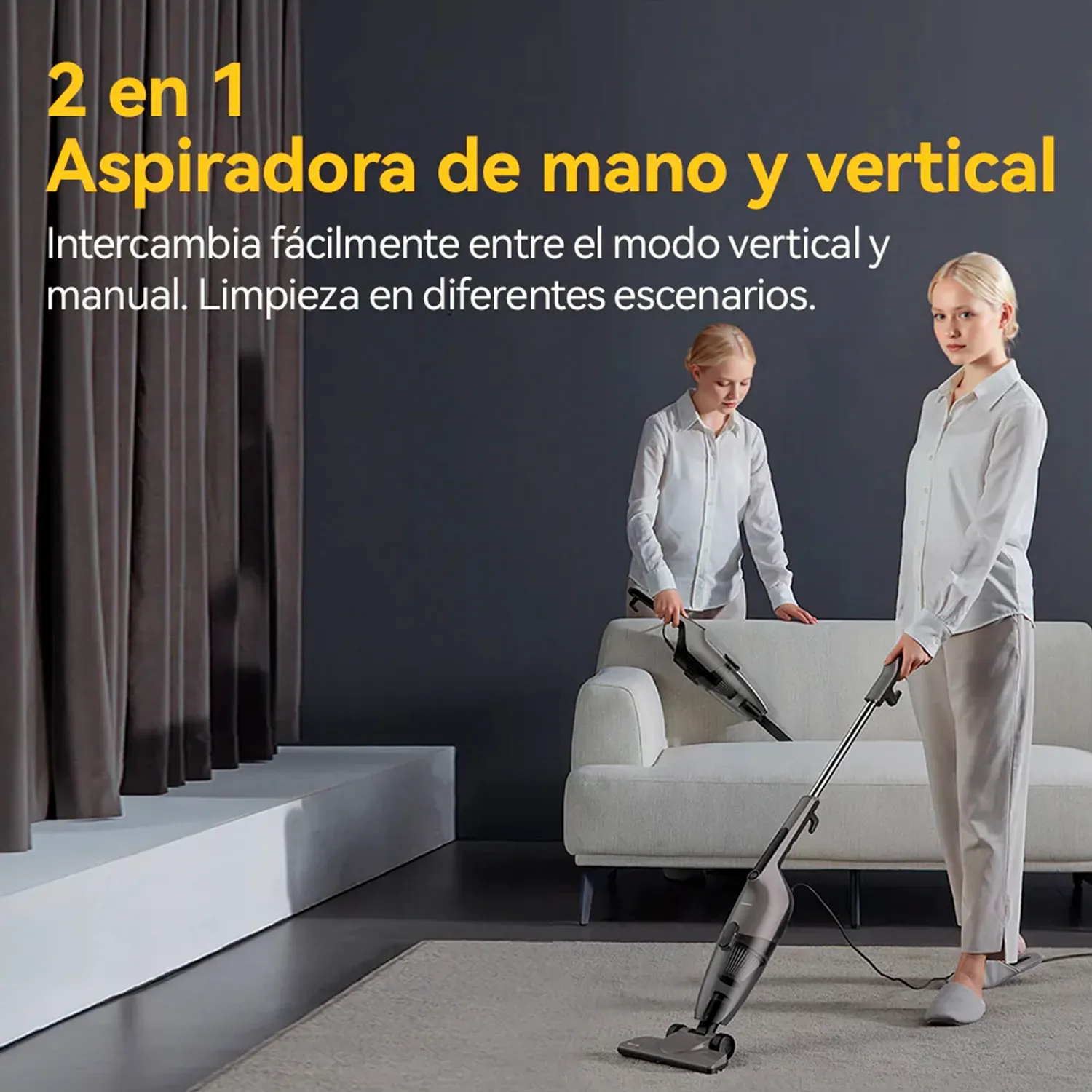 DEERMA Aspiradora Deerma 2 En 1 Multifuncional Dx120c 600w color gris | Platanitos