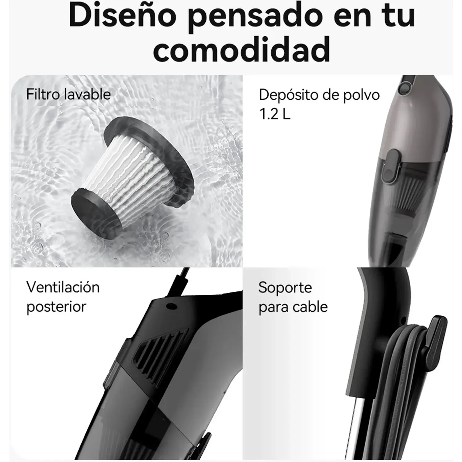 DEERMA Aspiradora Deerma 2 En 1 Multifuncional Dx120c 600w color gris | Platanitos