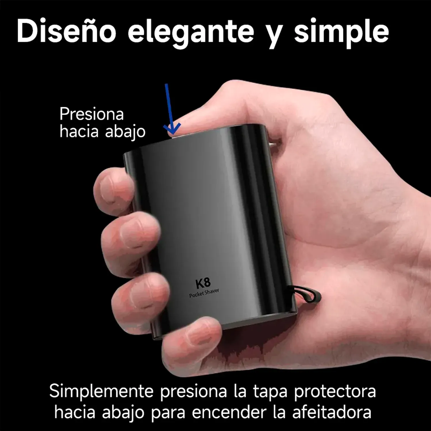 ENCHEN Afeitadora Enchen Electrica Portátil K8 - Portátil Usb-C color negro | Platanitos