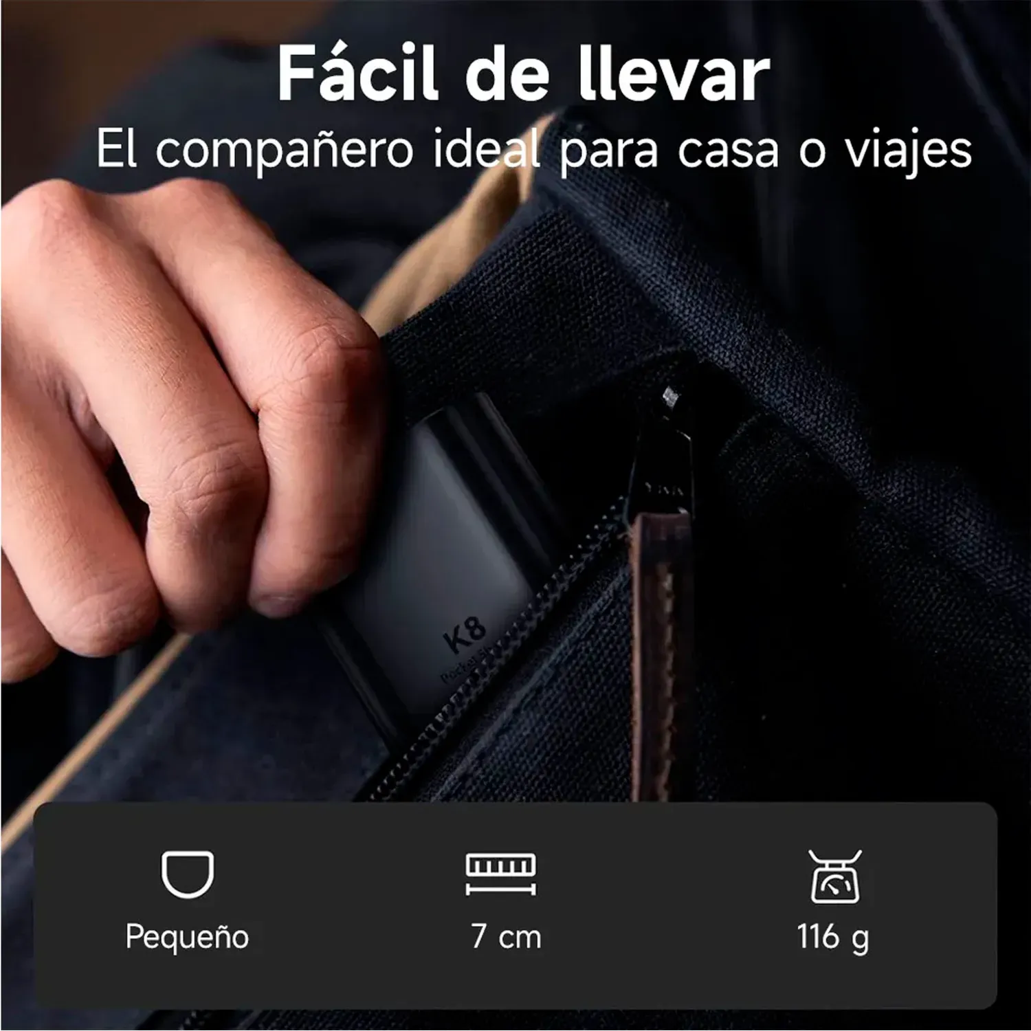 ENCHEN Afeitadora Enchen Electrica Portátil K8 - Portátil Usb-C color negro | Platanitos