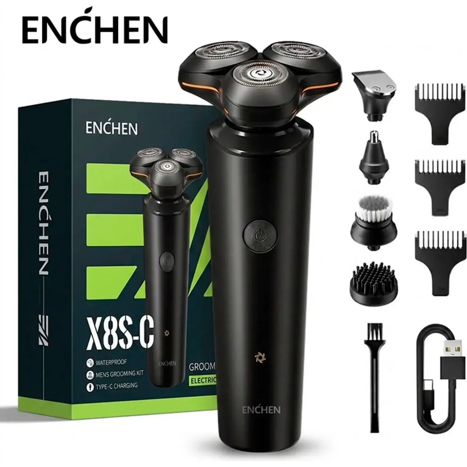 ENCHEN Afeitadora Enchen Multifuncional Modelo X8s-C - 5 En 1 Usb-C color negro | Platanitos