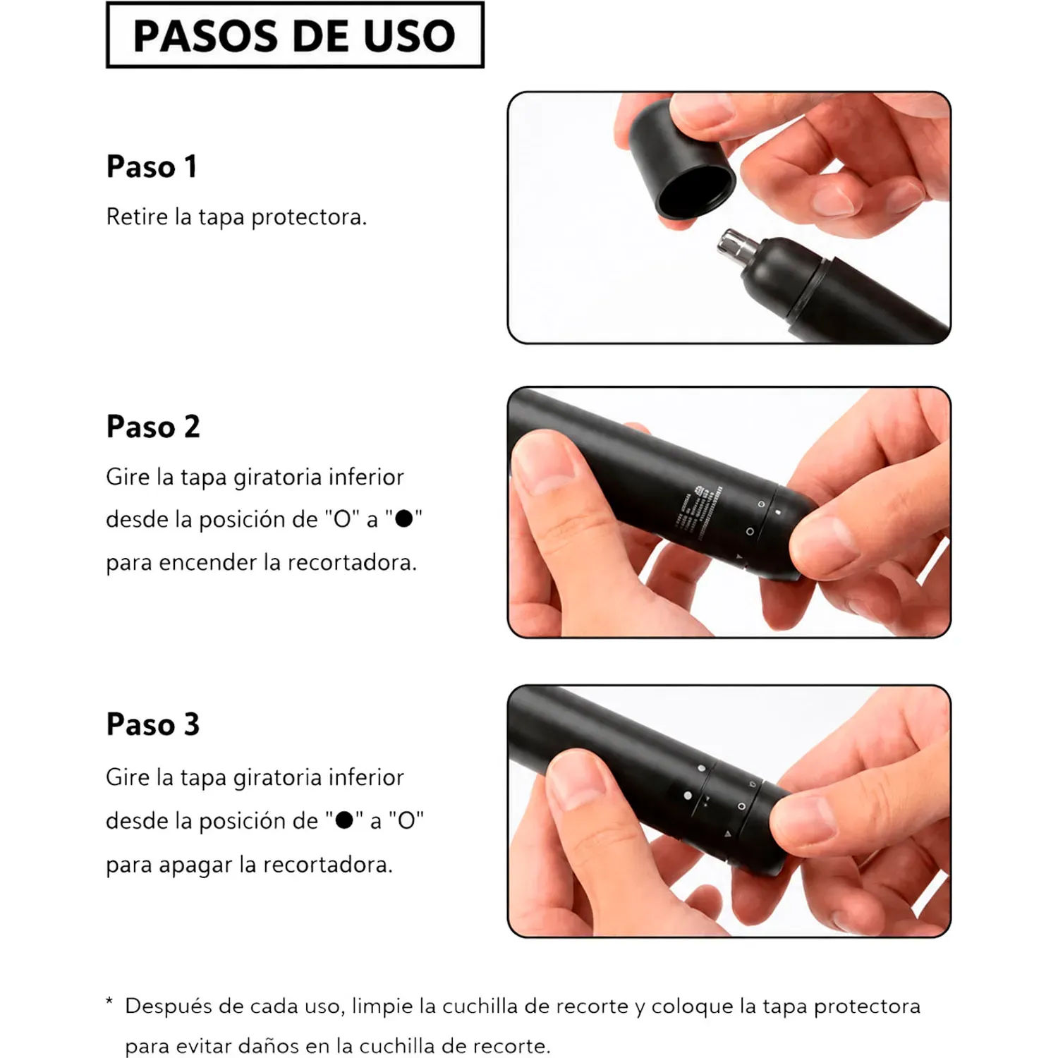 ENCHEN Afeitadora Enchen De Bello Nasal En005 Portátil color negro | Platanitos