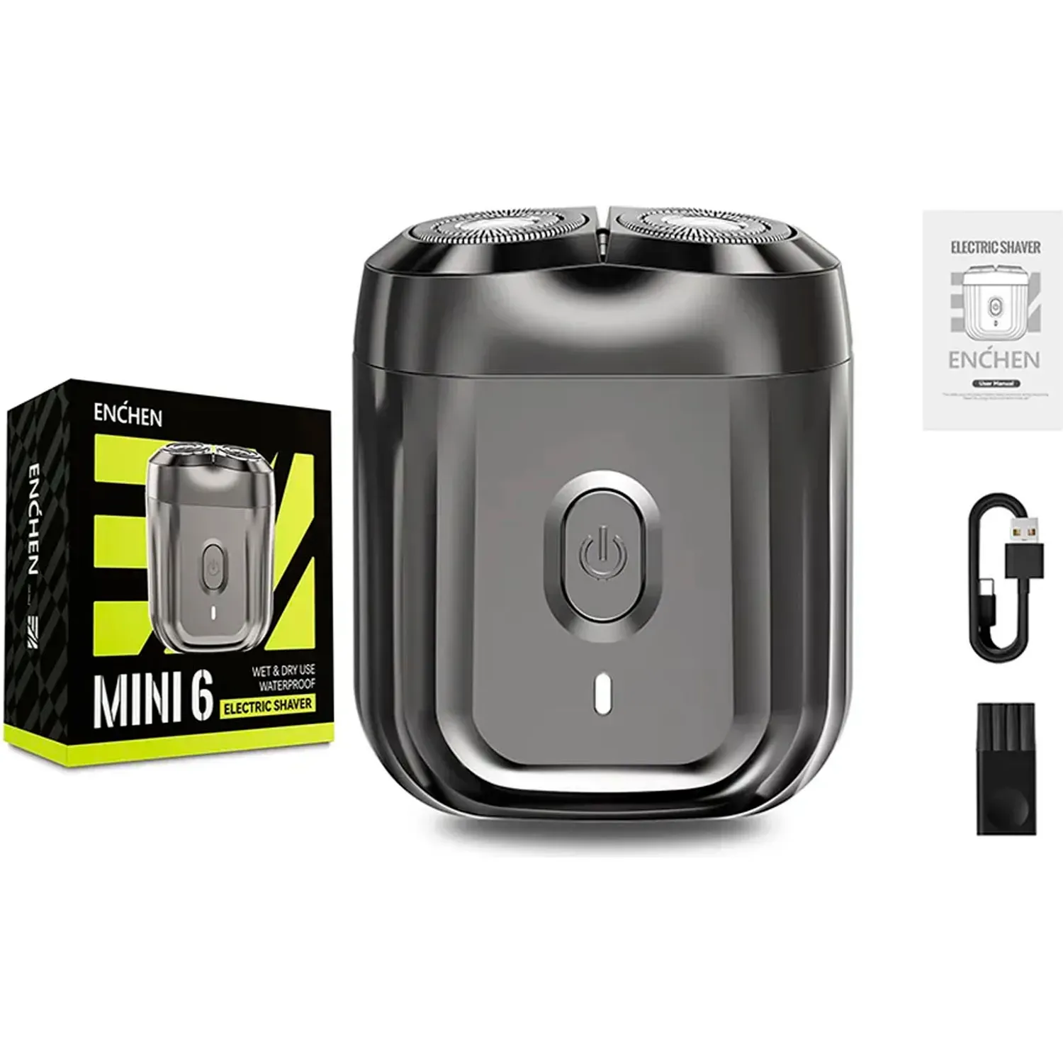 ENCHEN Afeitadora Enchen Eléctrica Mini 6 Portátil Usb-C color negro | Platanitos