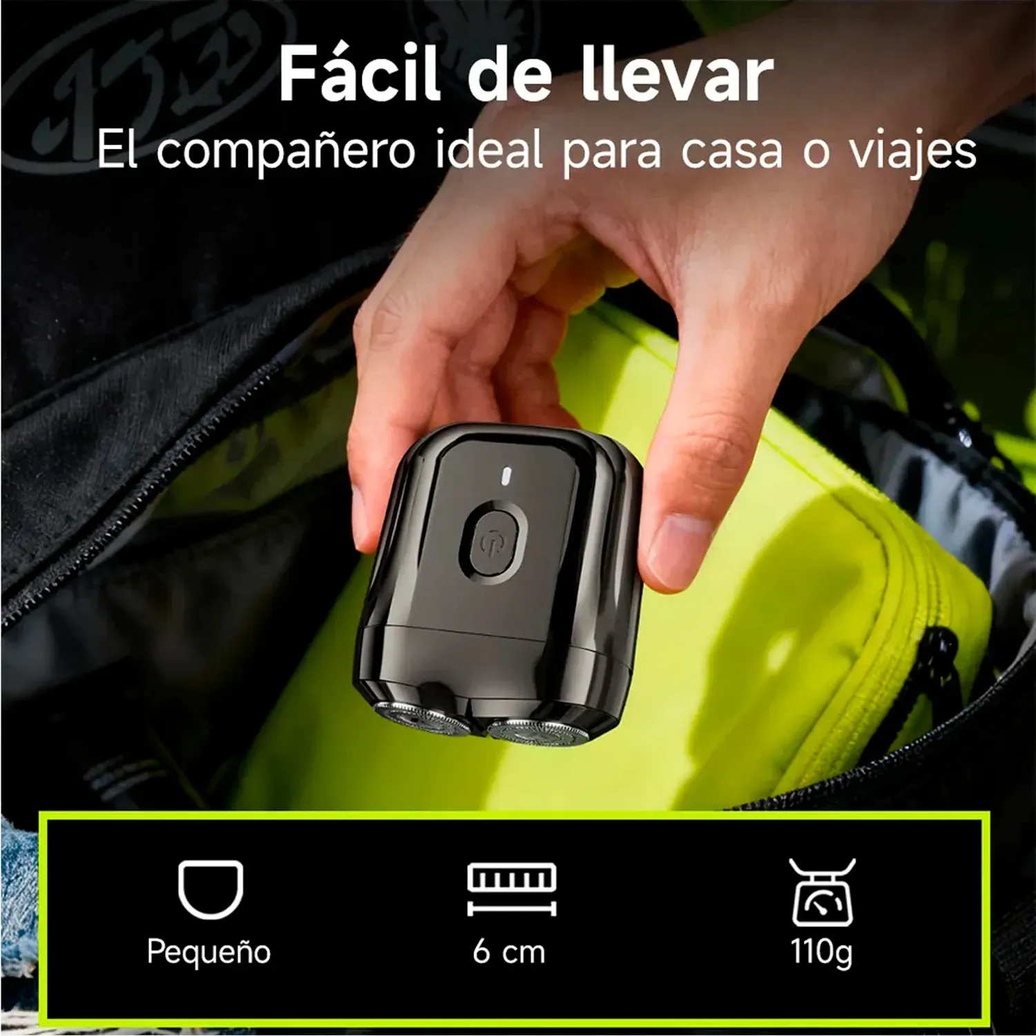 ENCHEN Afeitadora Enchen Eléctrica Mini 6 Portátil Usb-C color negro | Platanitos