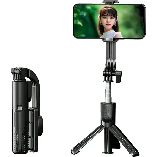 Selfie Remax Tripode Streaming P16 De 80cm Modalidad 360 Bluetooth color negro | Platanitos